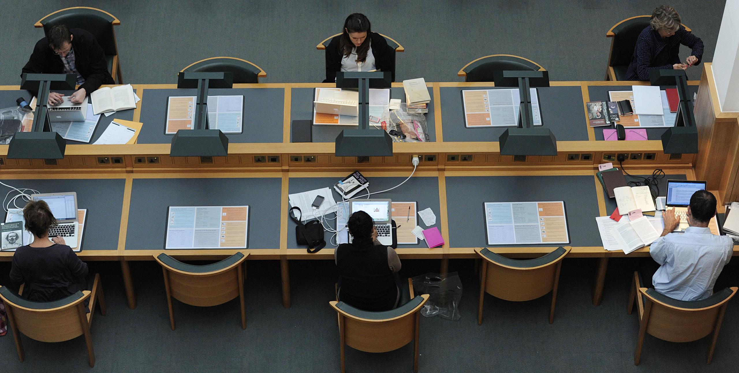 Visitors at the British Library