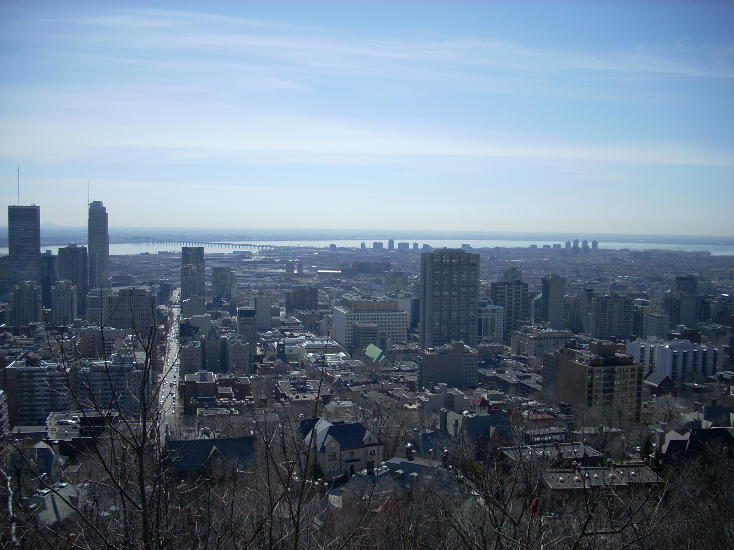 Montreal skyline seen from Mount Royal