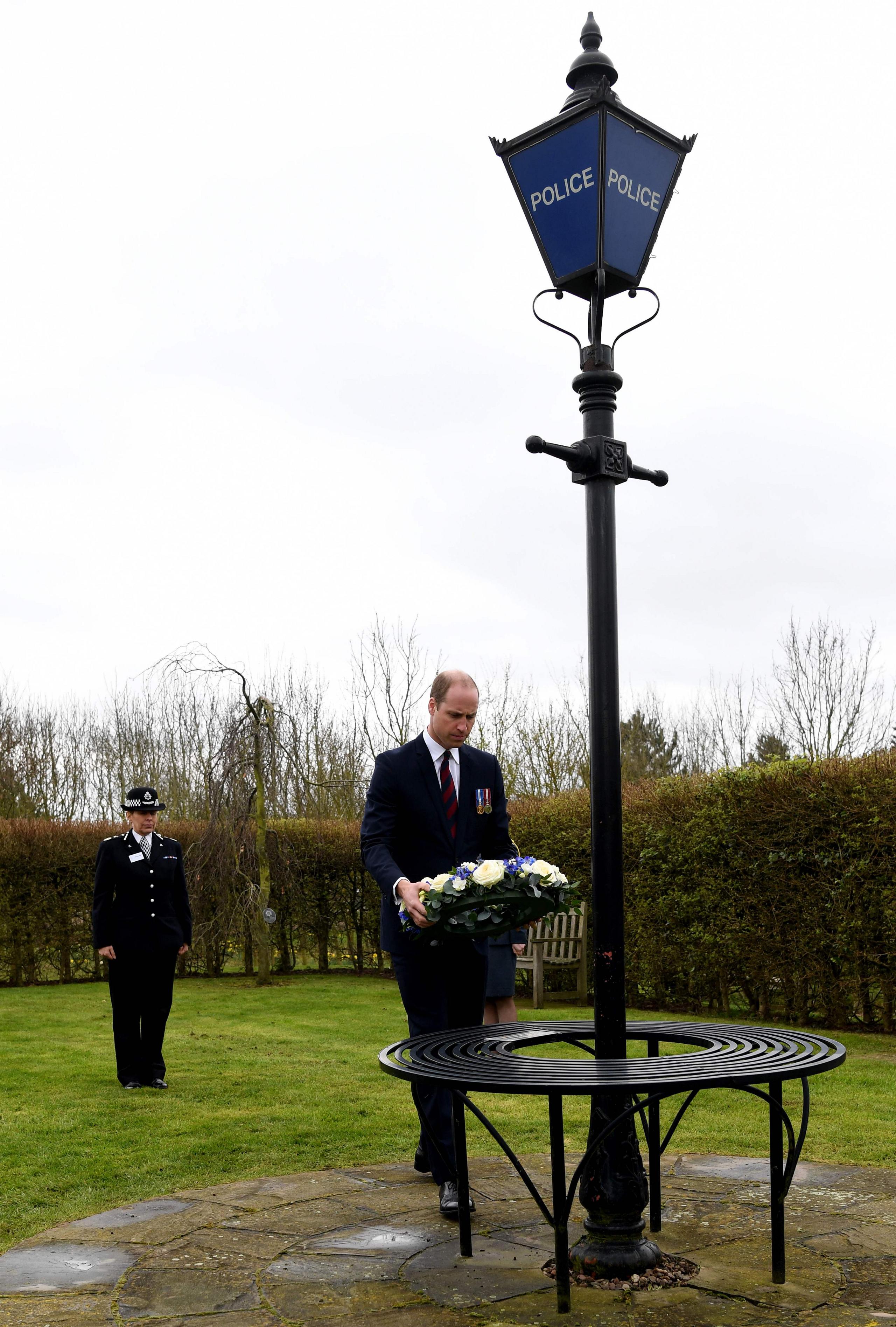 Prince William lays a wreath