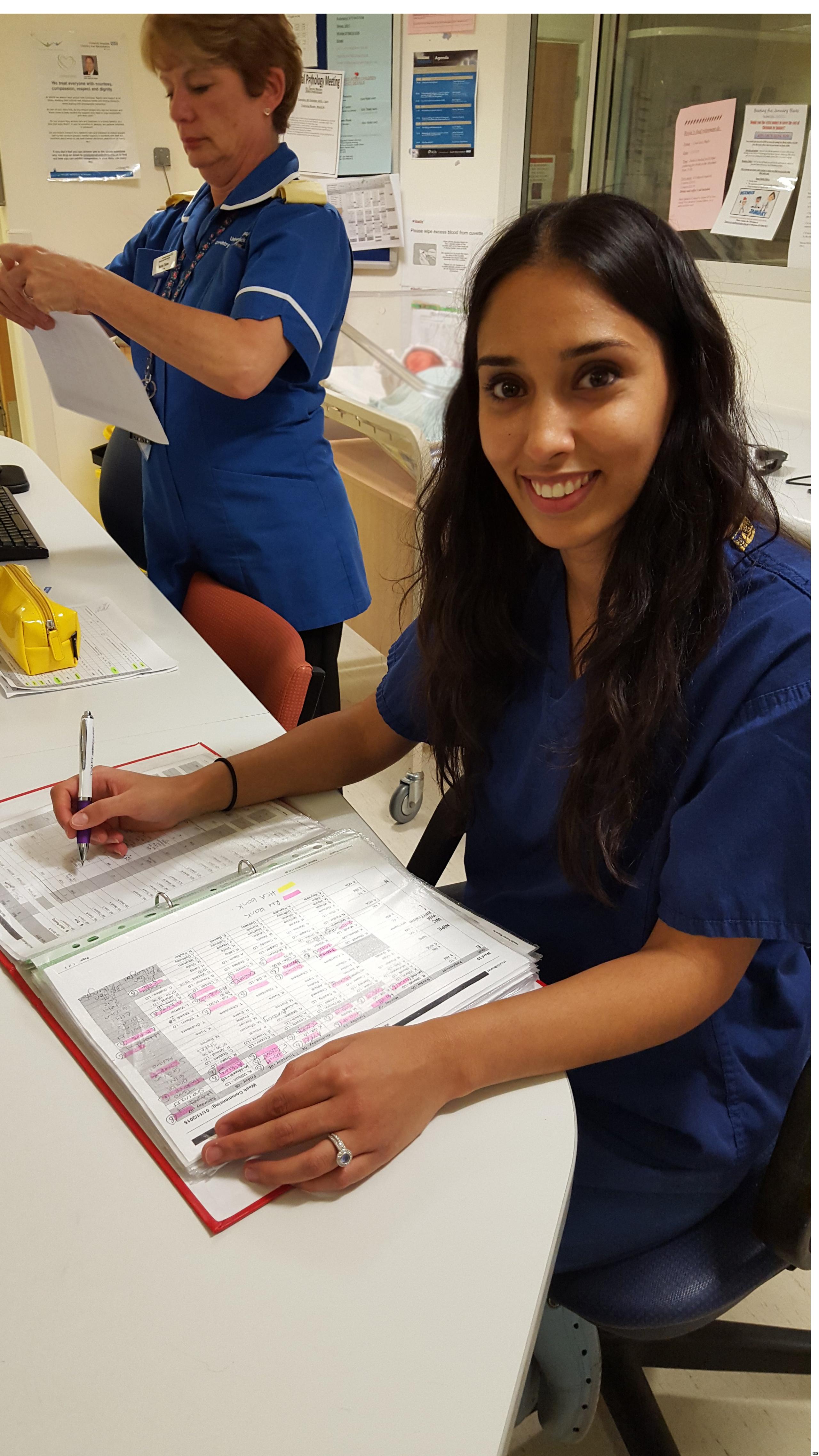 Dr Rima Dhillon on shift on the maternity ward at Coventry University Hospital