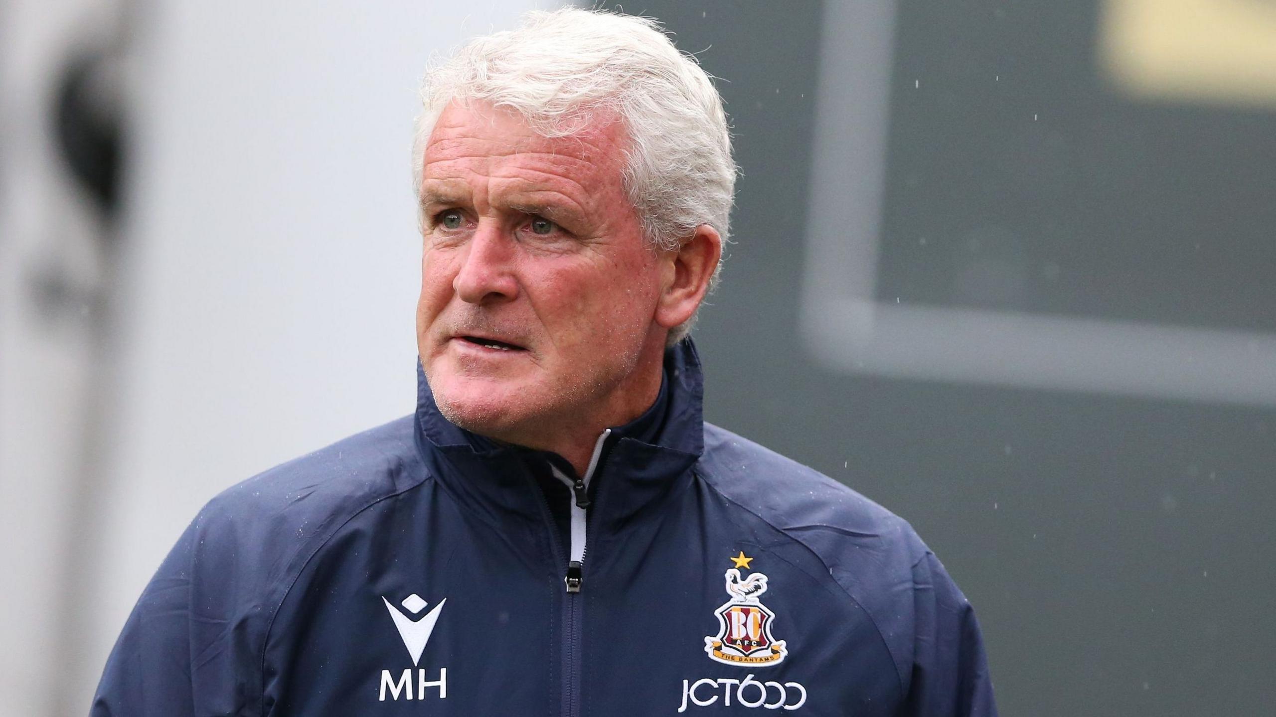 Mark Hughes on the touchline during his time at Bradford City