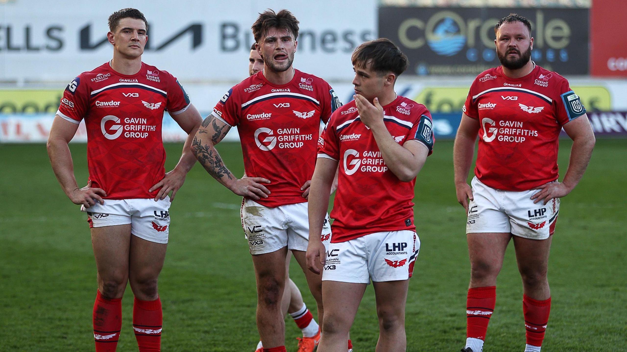 Scarlets players dejected