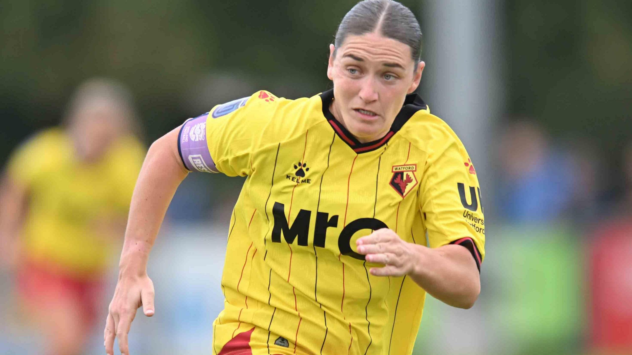 Megan Chandler playing for Watford