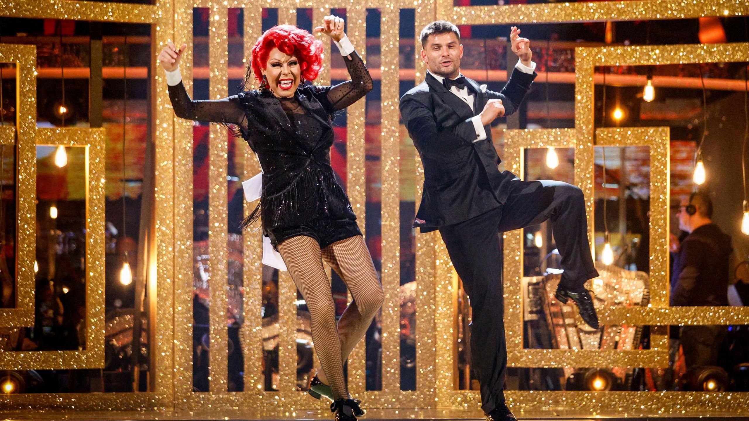 La Voix and Aljaz Skorjanec, during the dress rehearsal for their appearance on the live show on Saturday for BBC1's Strictly Come Dancing. Issue date: Saturday November 15, 2025
