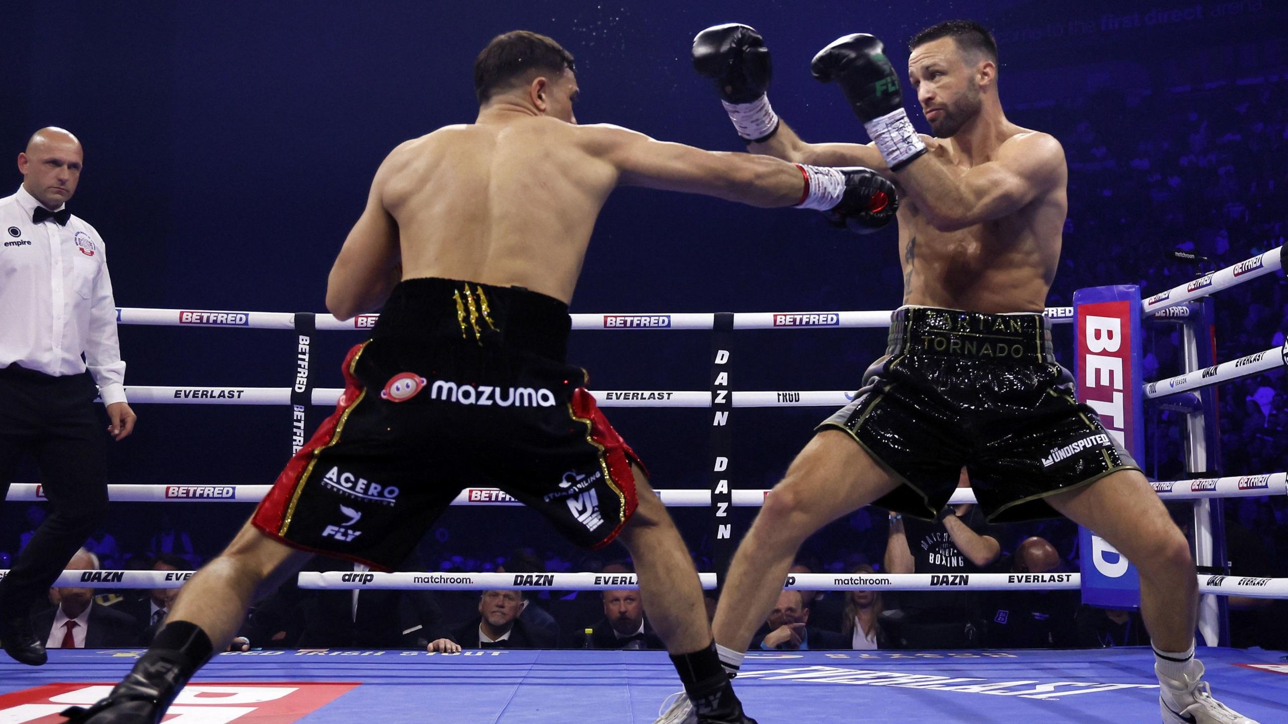 Catterall and Taylor traded blows in a gripping contest