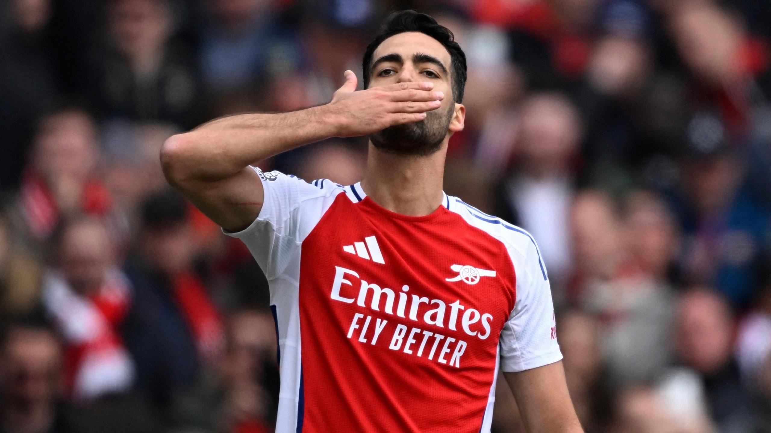 Mikel Merino celebrates