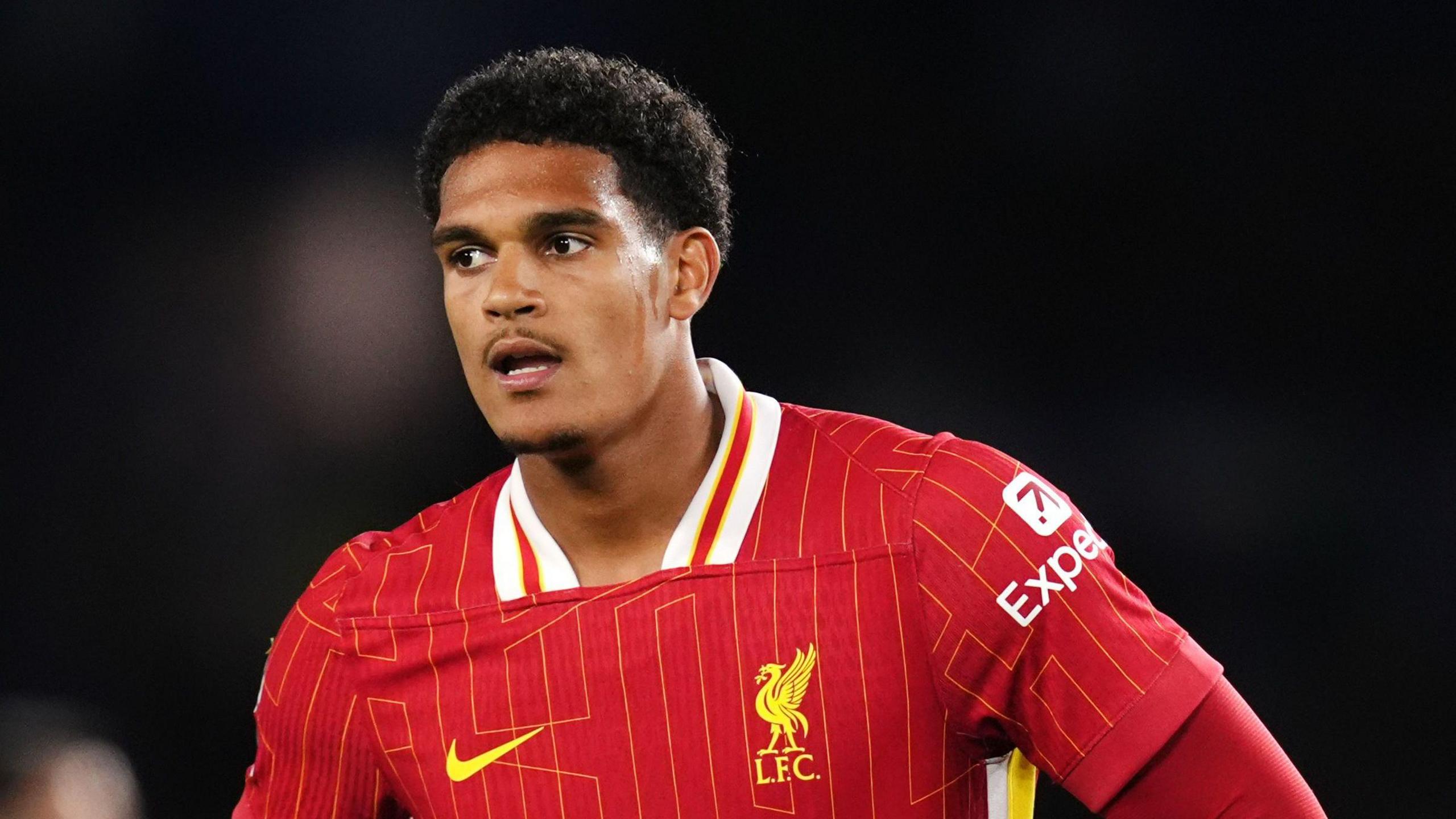 Jarell Quansah playing for Liverpool