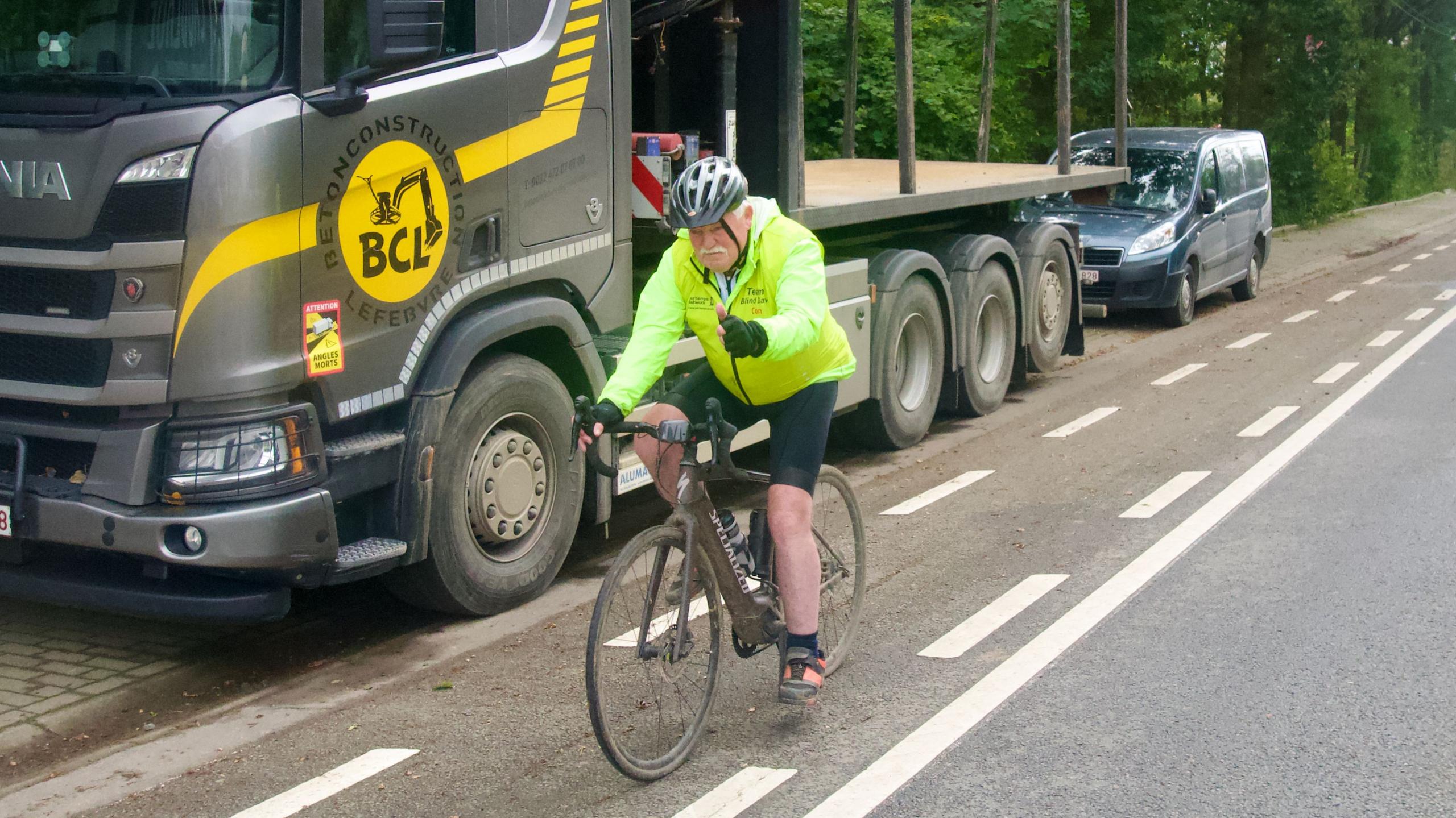 Man riding a bicycle