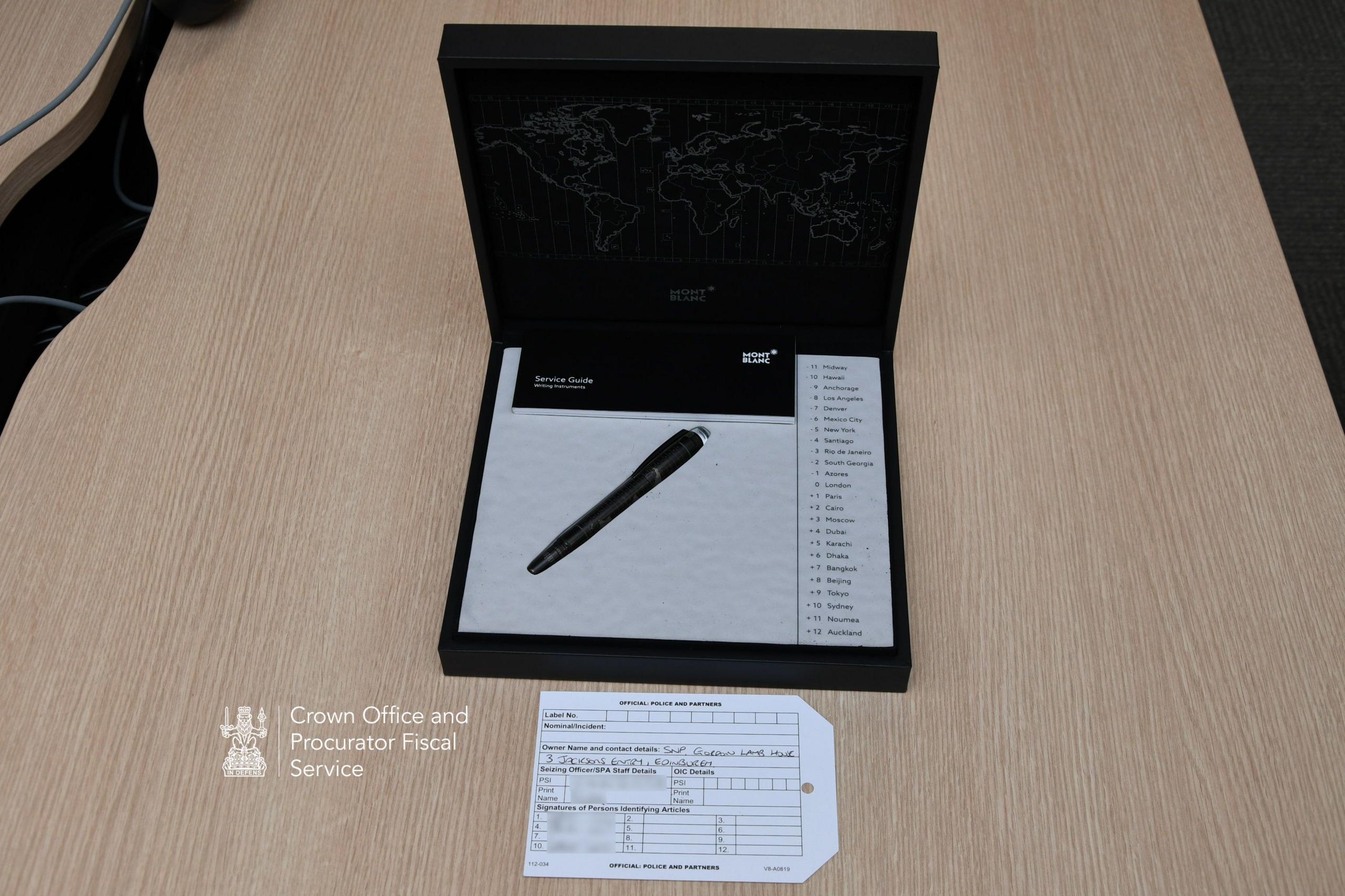 Crown Office photograph of a fountain pen in a box.