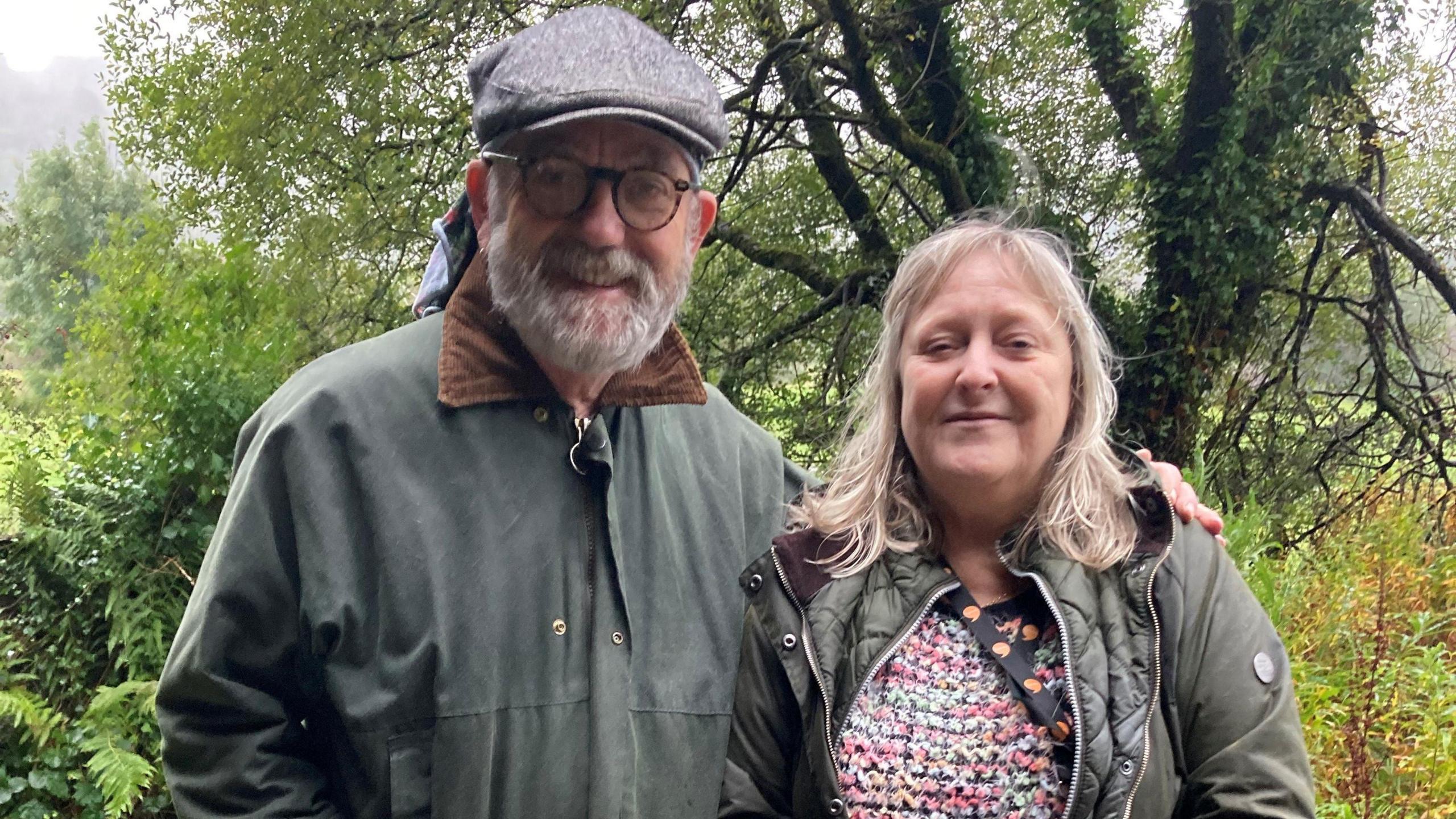 Bob Rogers and Abersychan councillor Lynda Clarkson standing together, smiling towards the camera. 