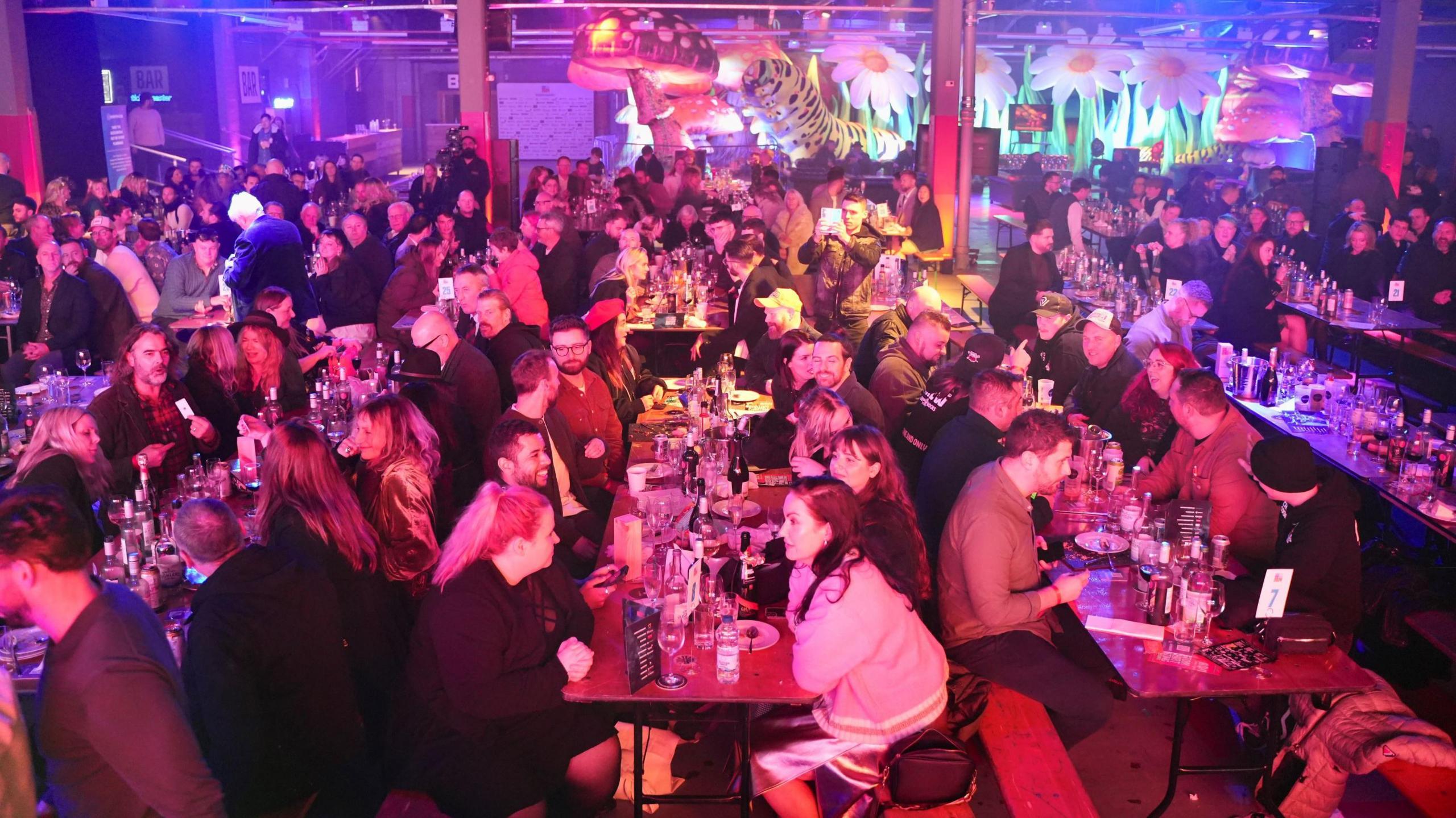 Dozens of people are seen seated at tables at the UK Festival Awards, held in Bristol.