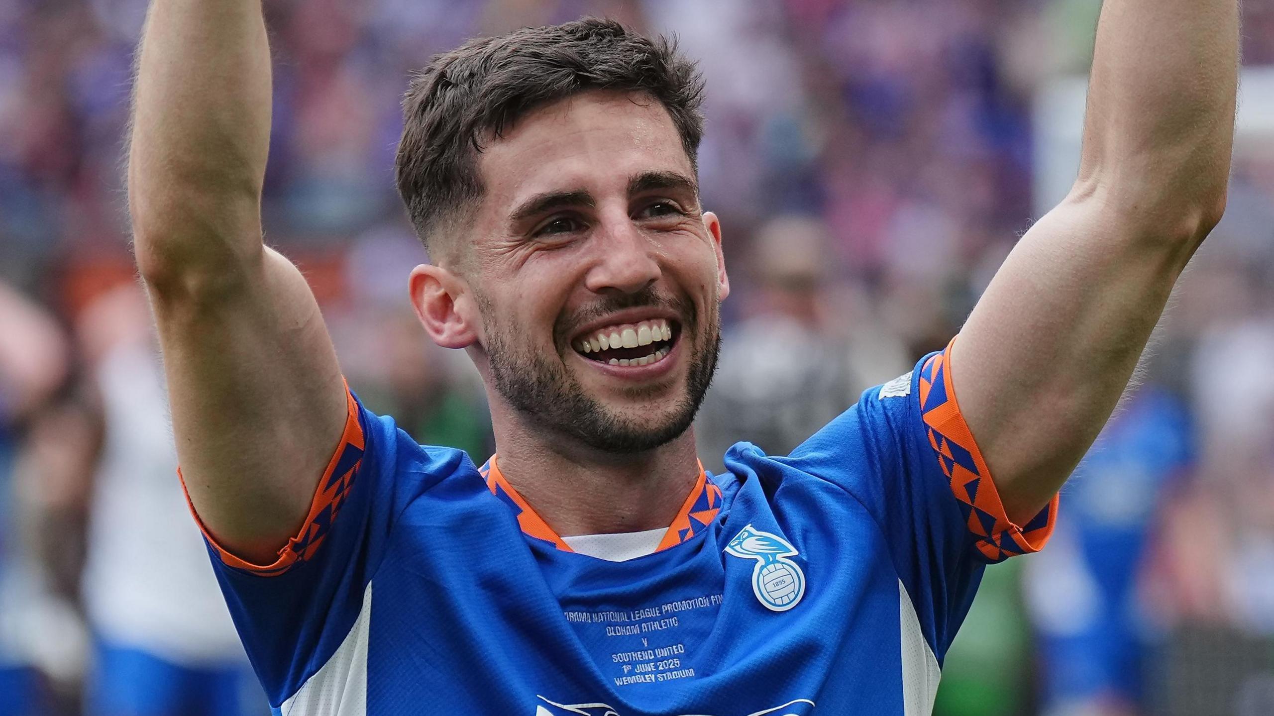 Tom Pett has signed for Oldham after his contract with Cheltenham expired