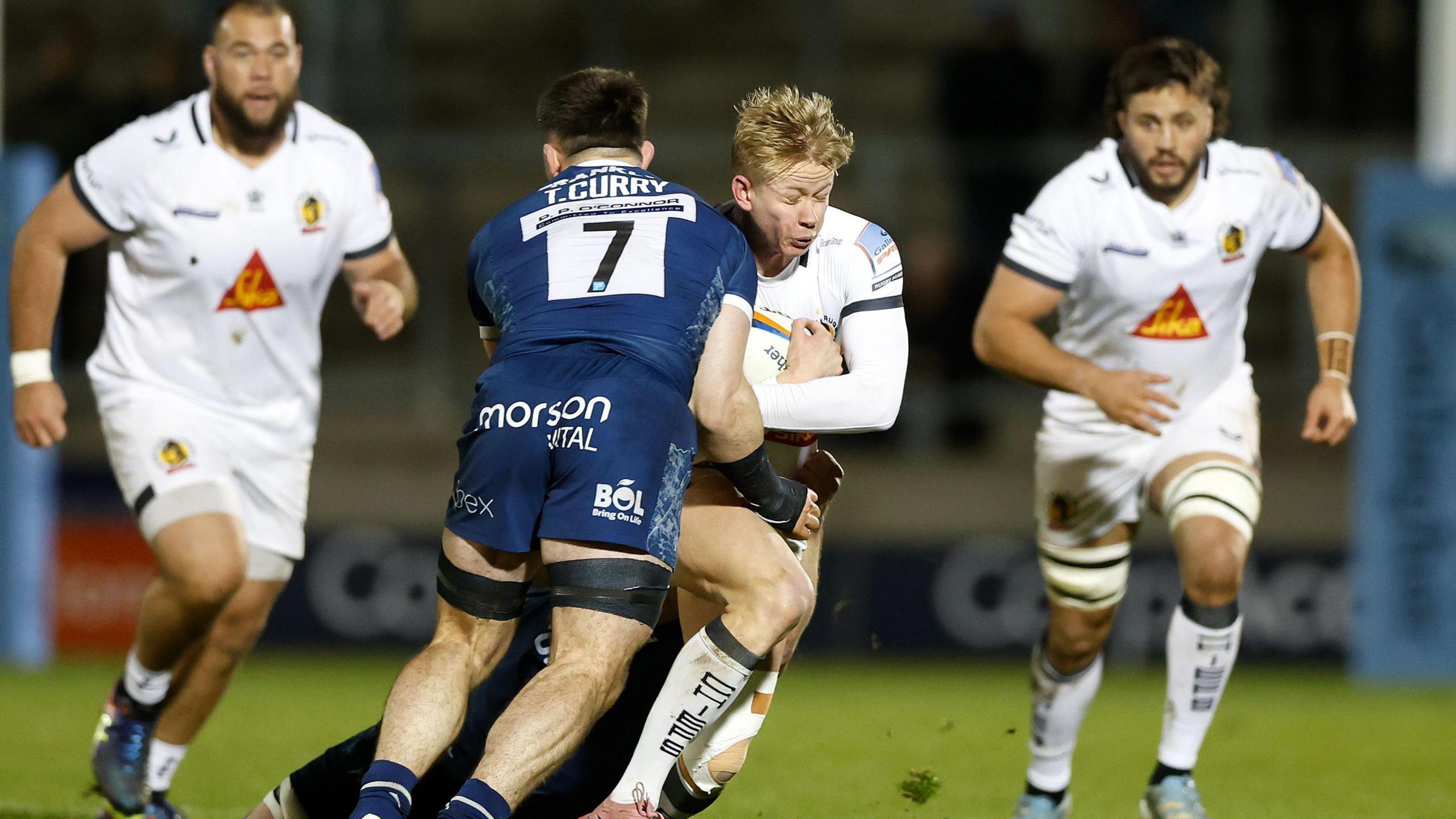 Tom Curry tackle on Josh Hodge