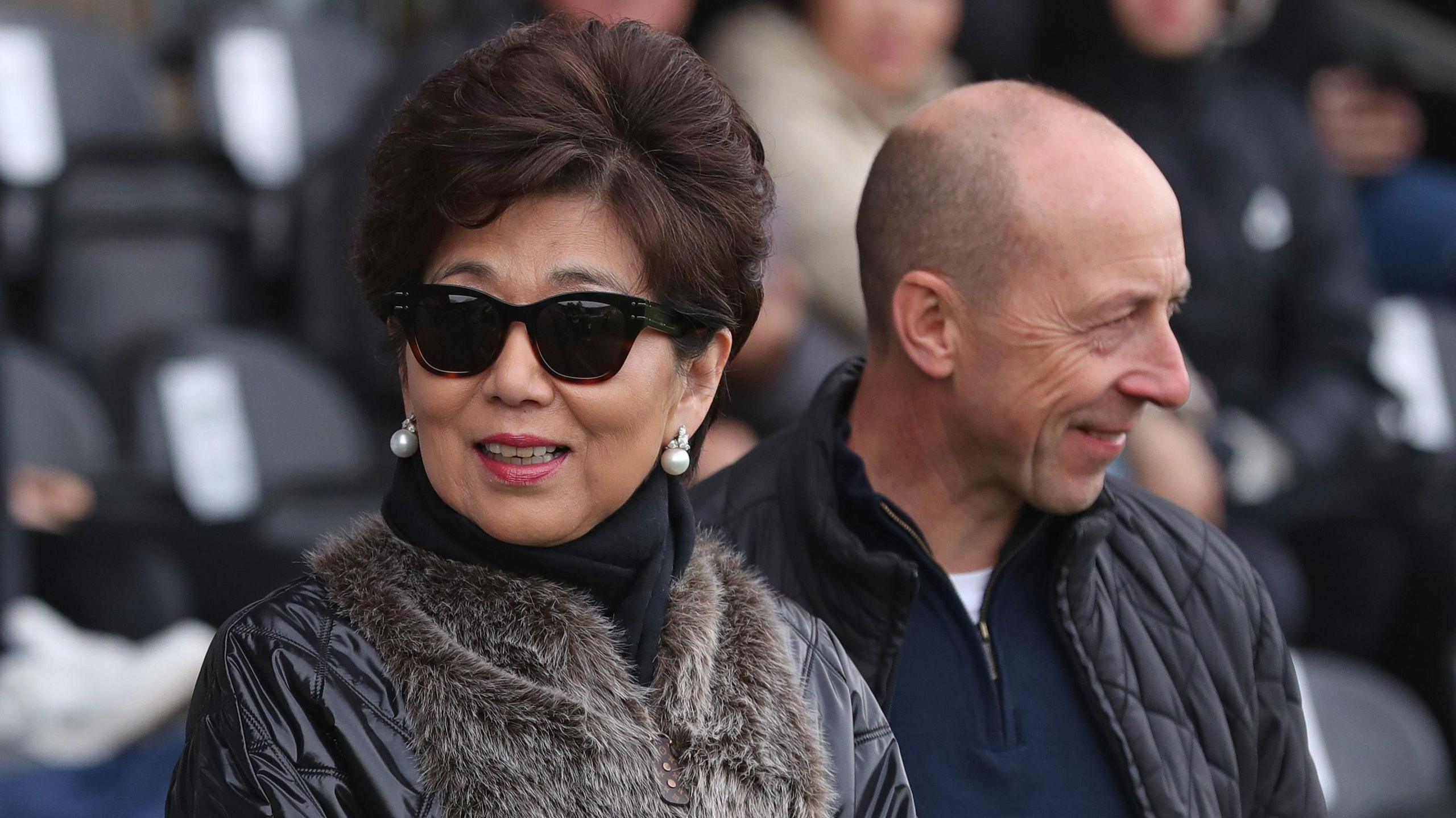 London Lionesses owner Michele Kang before the Women's Championship match between London City Lionesses and Crystal Palace in January