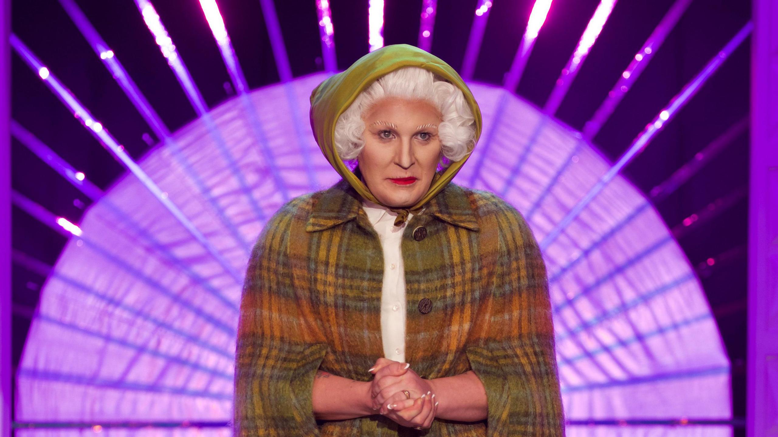 The Vivienne dressed as Queen Elizabeth on RuPaul's Drag Race UK 