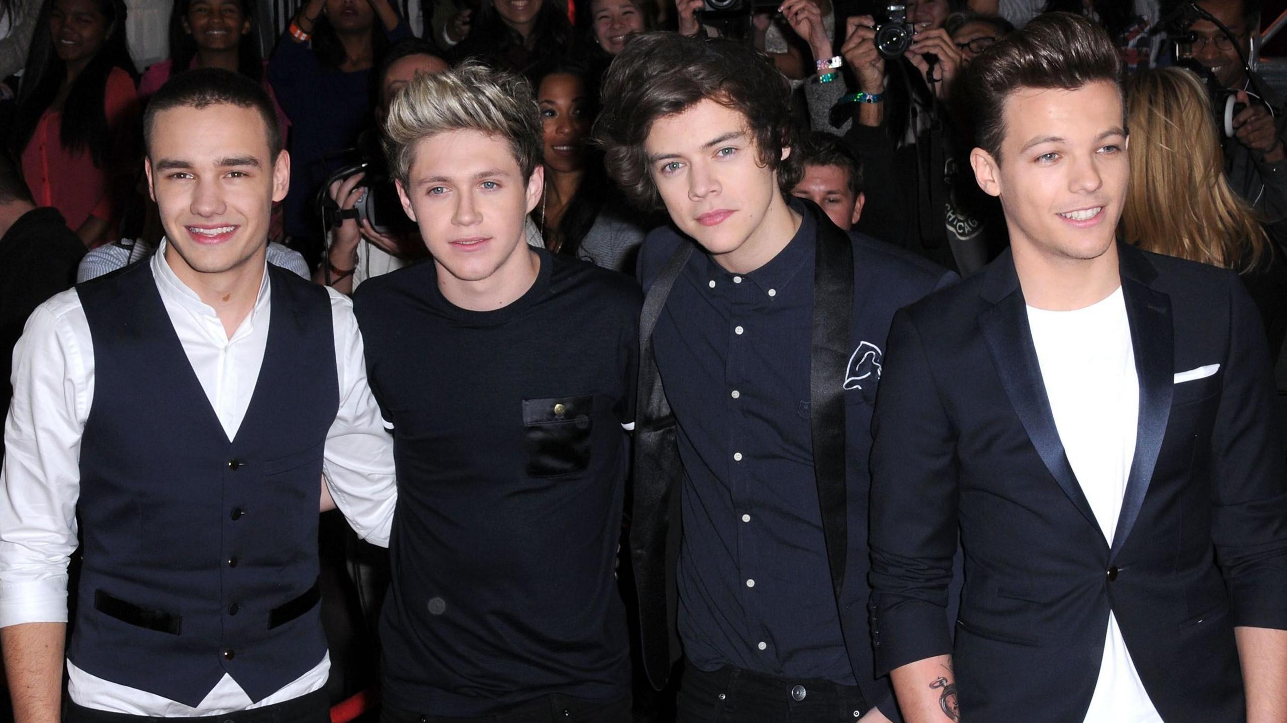  (L-R) Singers Liam Payne, Niall Horan, Harry Styles and Louis Tomlinson of One Direction attend the season finale of Fox's 'The X Factor' at CBS Television City on December 20, 2012