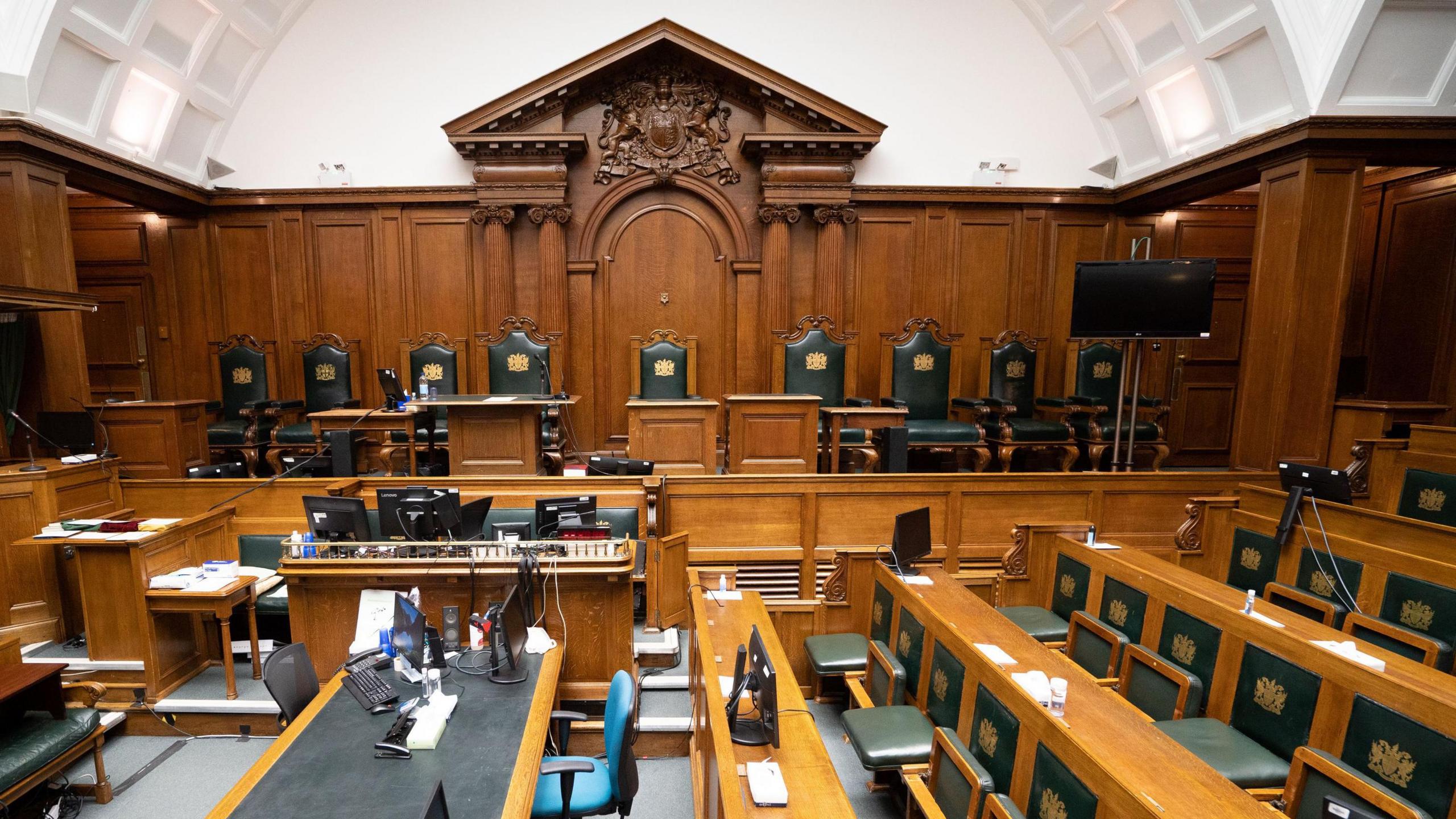 A courtroom at the Old Bailey