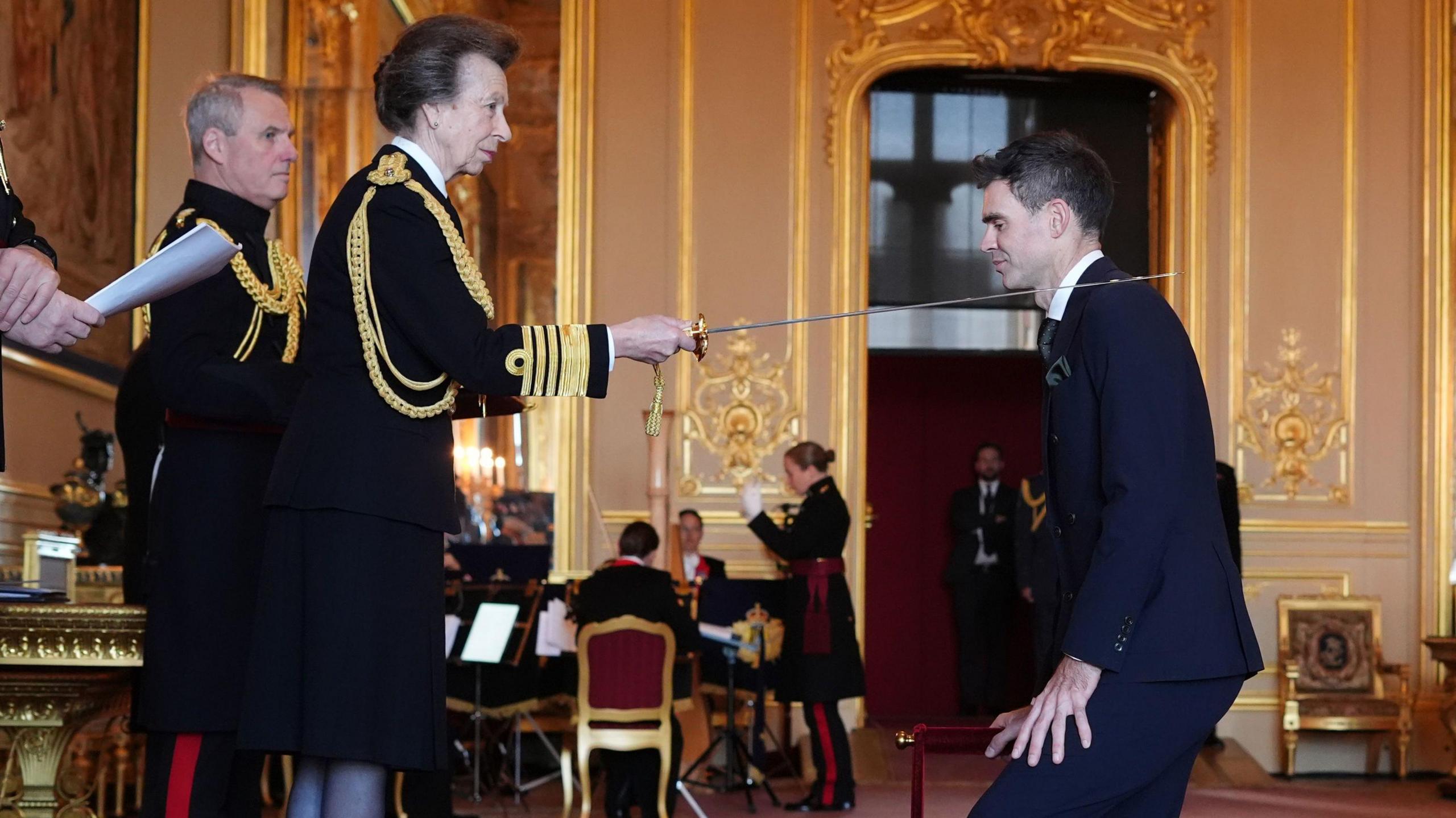 Sir James Anderson is made a Knight Bachelor by the Princess Royal at Windsor Castle