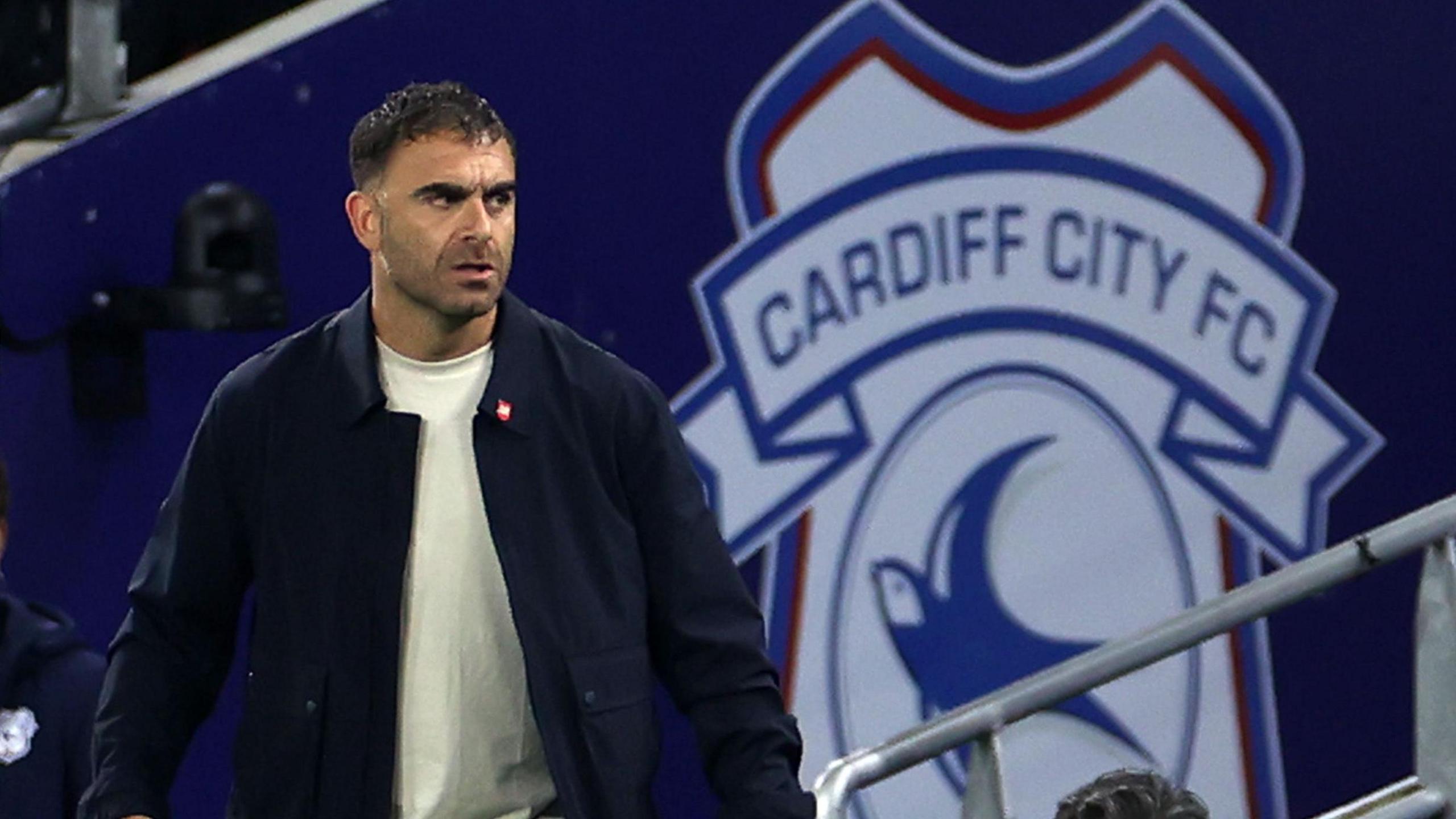 Omer Riza on the touchline during Cardiff's win over Millwall