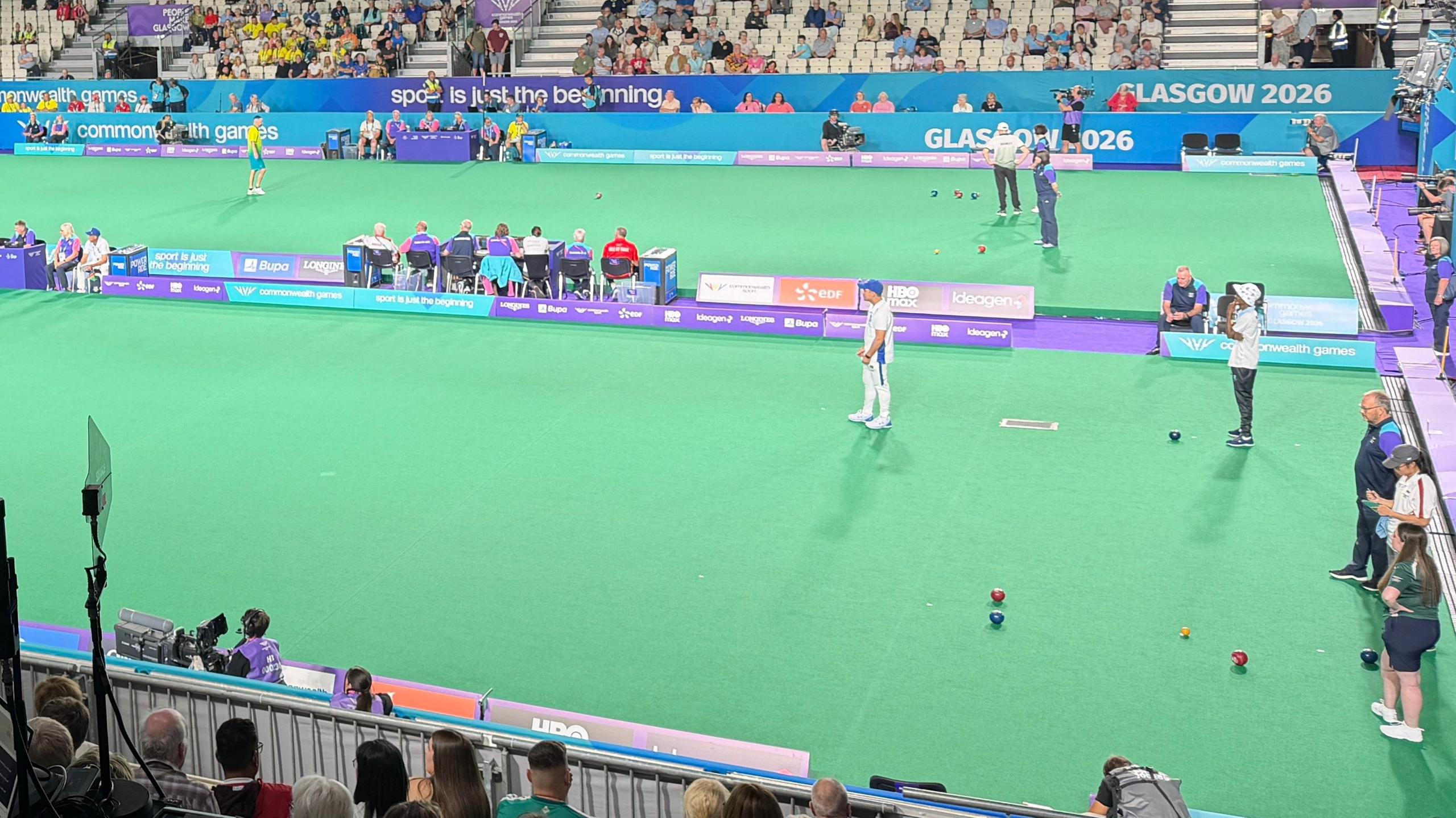 Bowling action in Glasgow