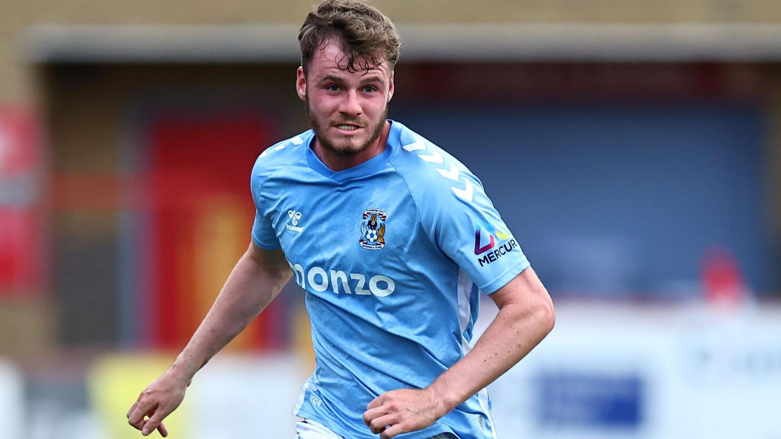 Jack Burroughs in action during a game for Coventry City