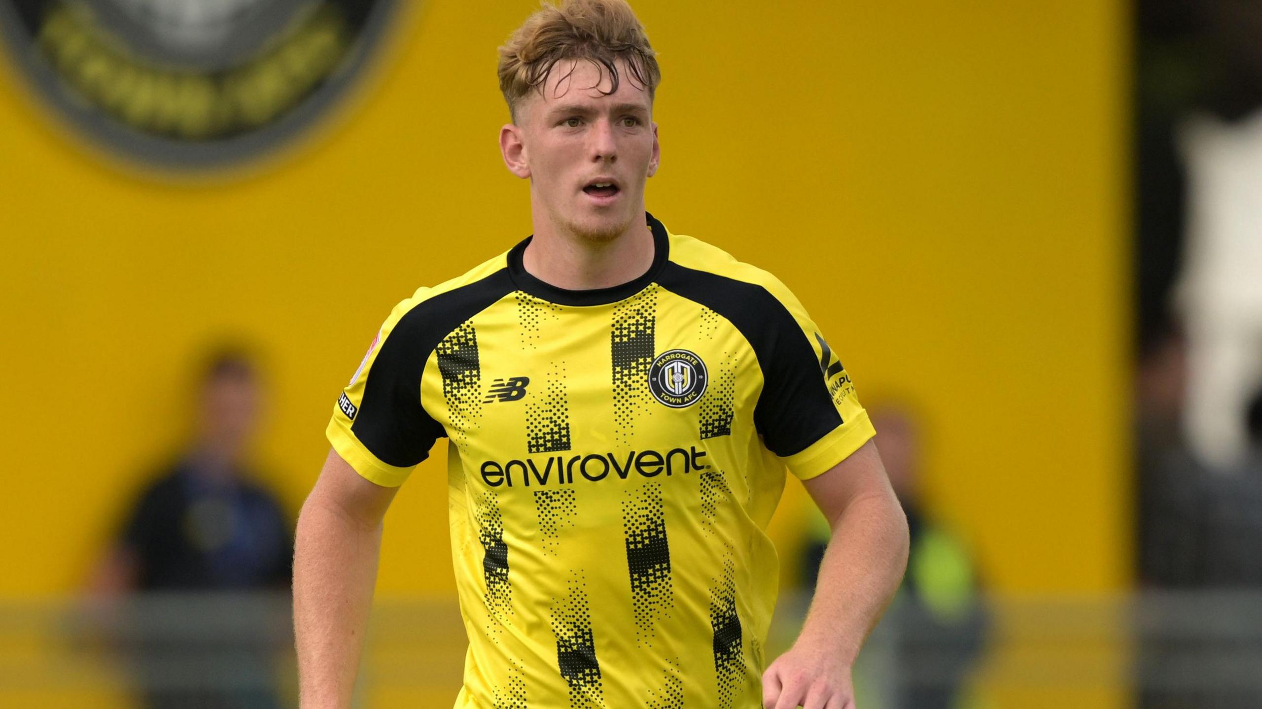 Bobby Faulkner in action for Harrogate Town during his spell with them on loan last season