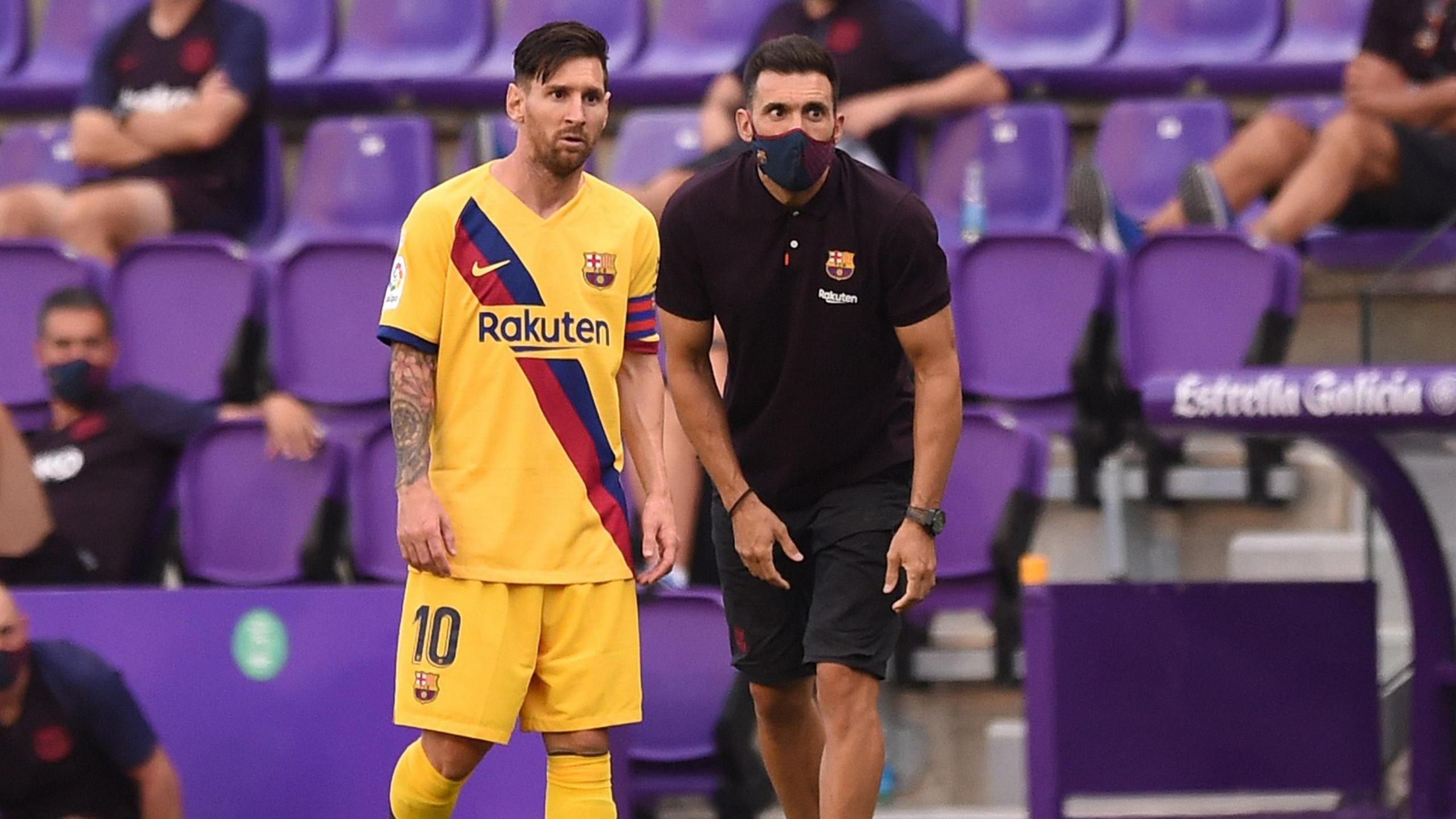 Eder Sarabia and Lionel Messi