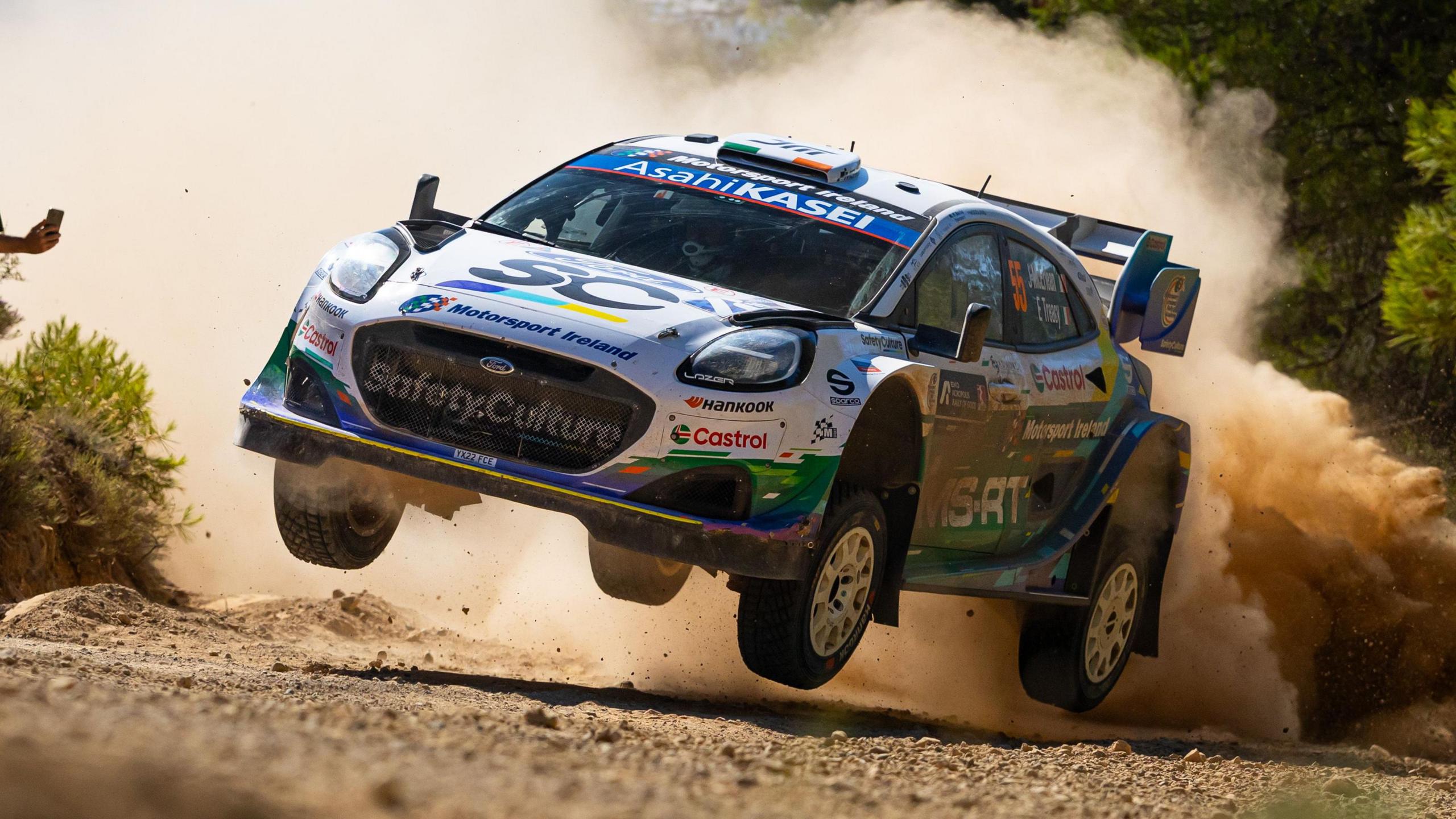 Josh McErlean in action at Rally Greece