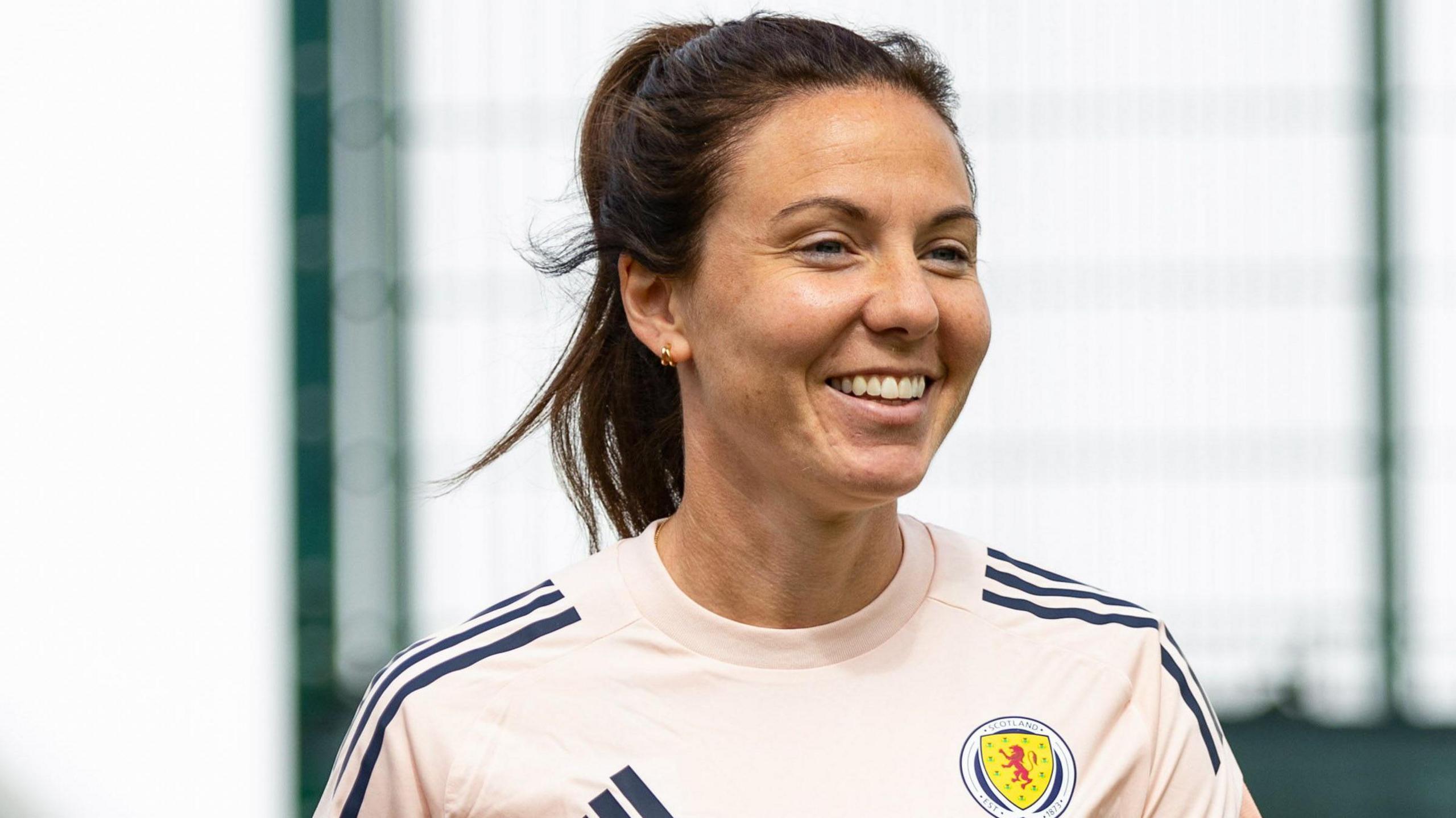 Rachel Corsie during a Scotland Women's National Team training session at the Oriam