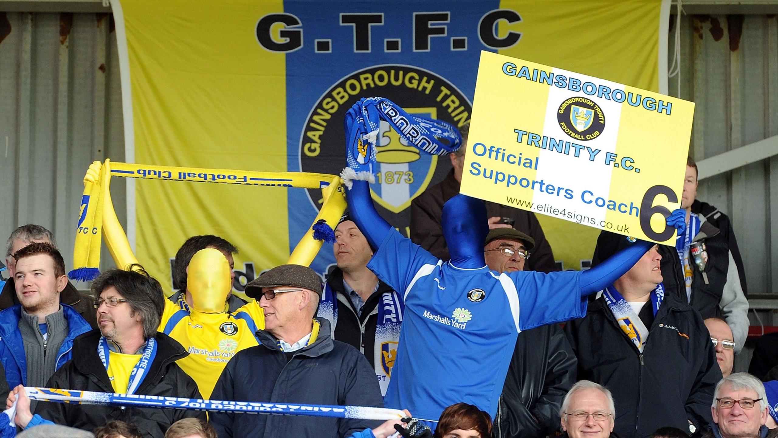 Gainsborough Trinity fans watching a game