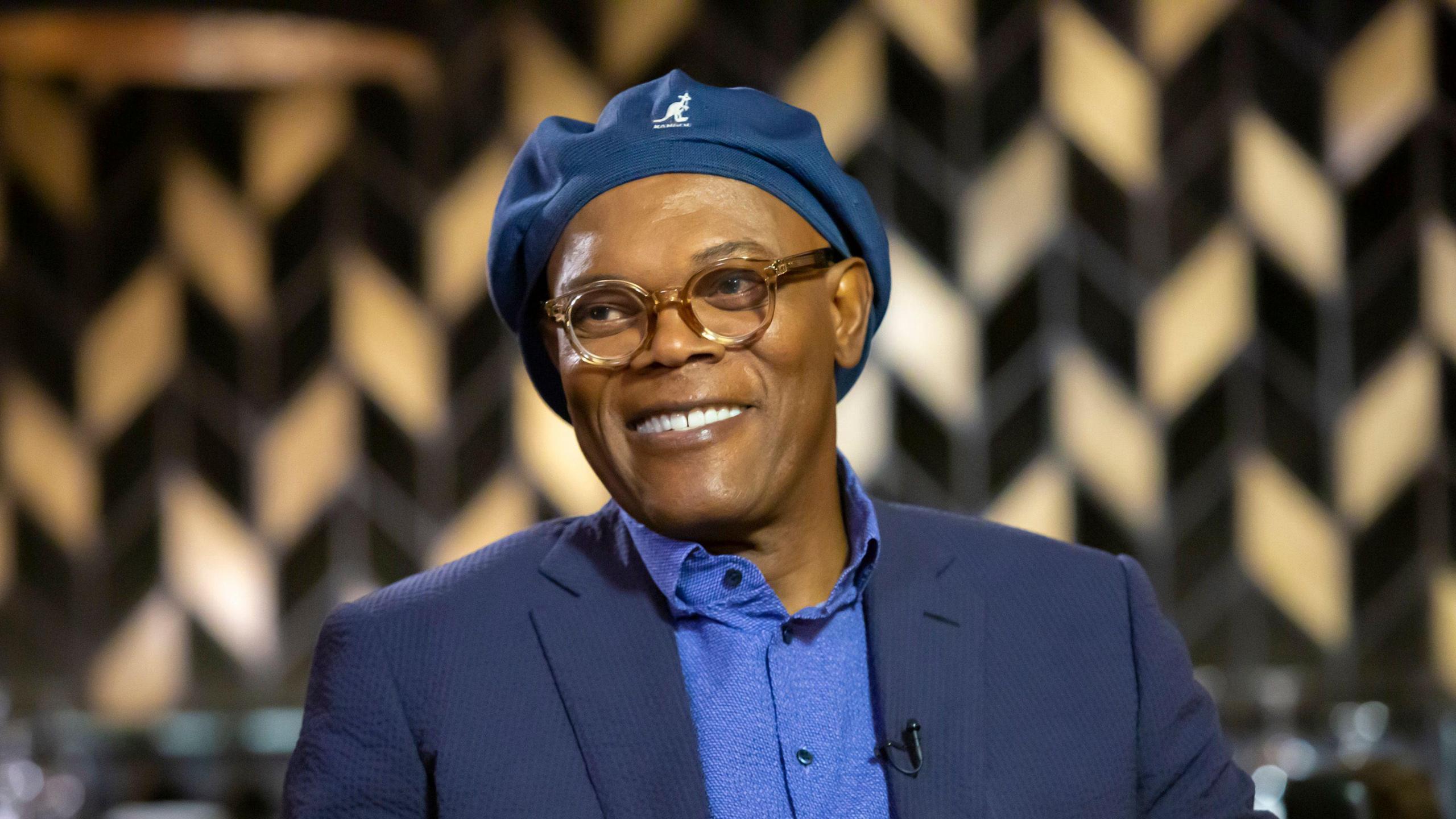 Samuel L Jackson wearing a Kangol hat