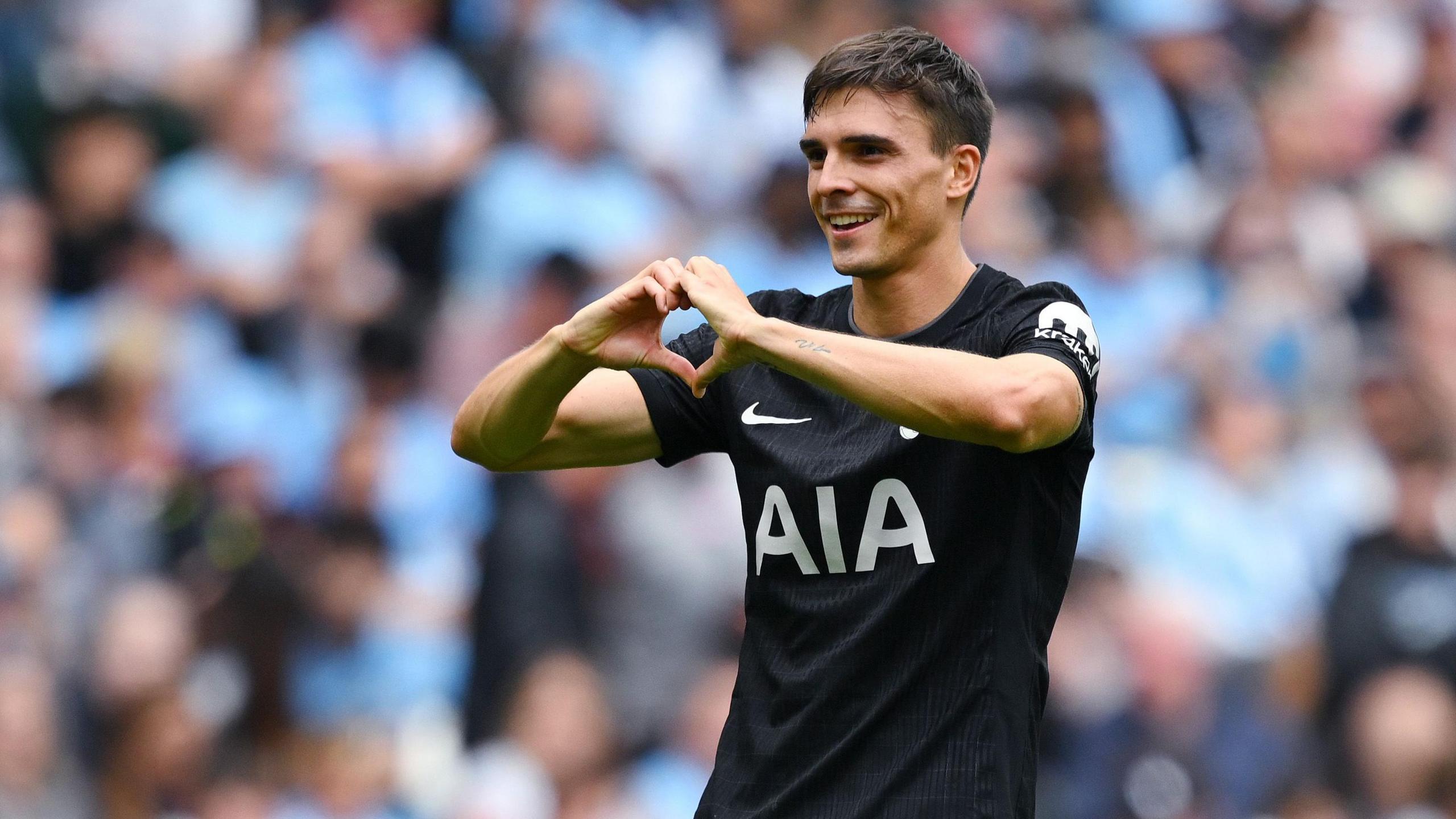 Joao Palhinha celebrates after scoring a goal
