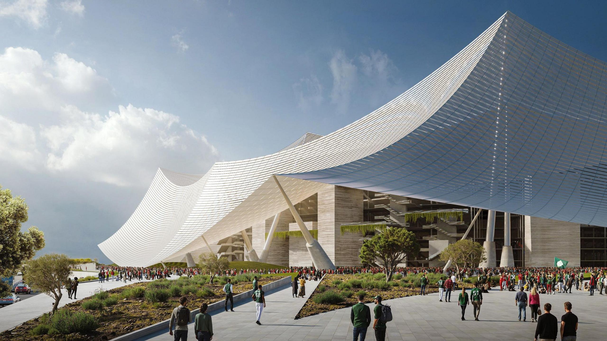 A proposed image of the Hassan II stadium