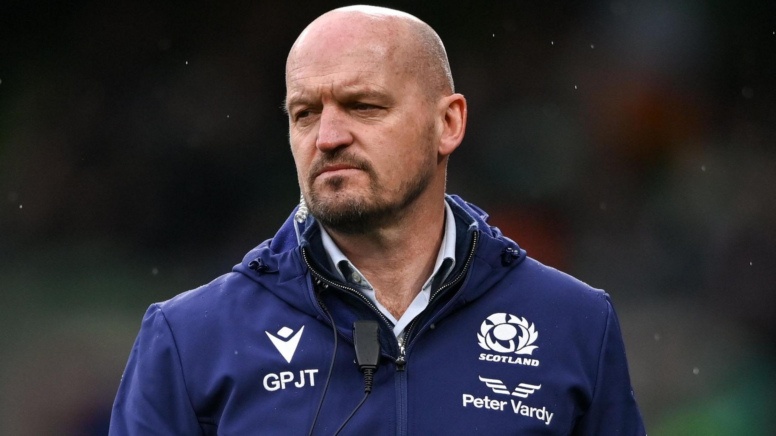 Gregor Townsend in Scotland training kit