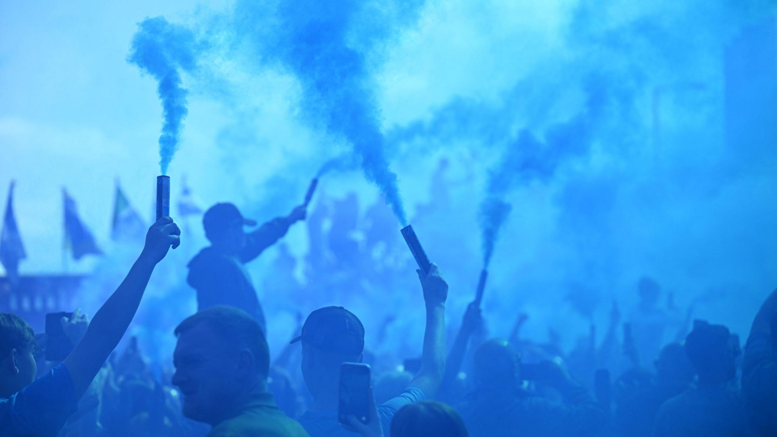 Fans outside Goodison Park