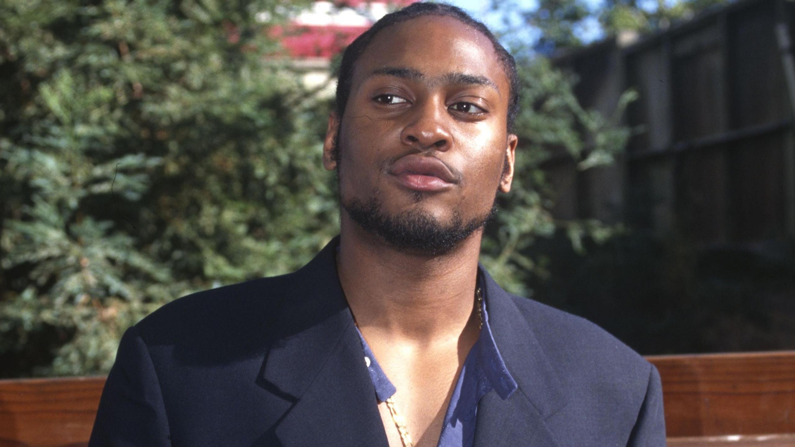 D'Angelo poses during KMEL Summer Jam at Shoreline Amphitheatre on August 3, 1996 in Mountain View, California