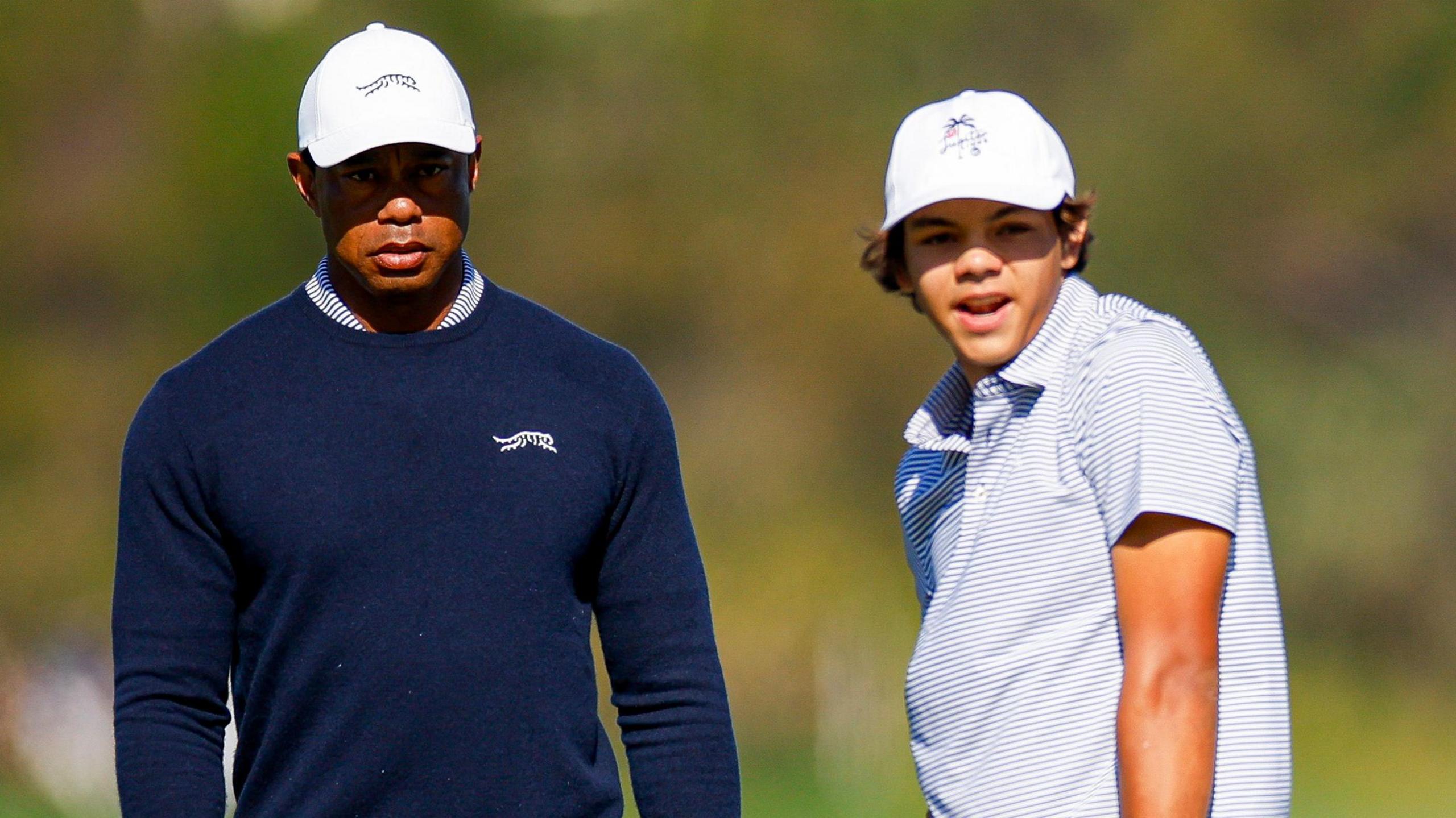 Tiger Woods and his son Charlie