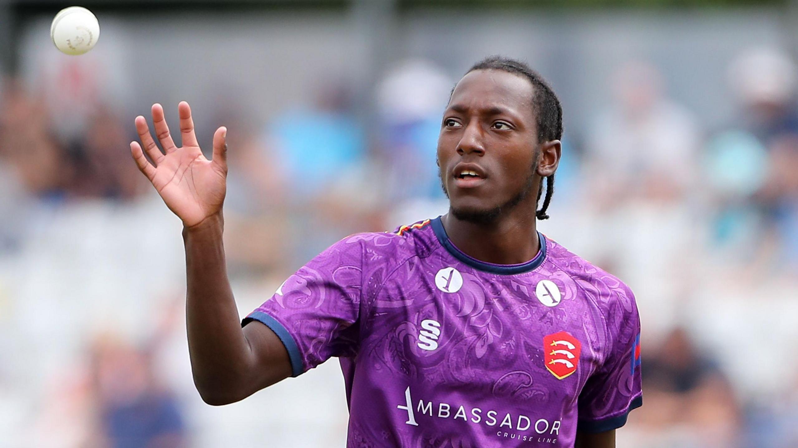 Jamal Richards playing for Essex in the One-Day Cup