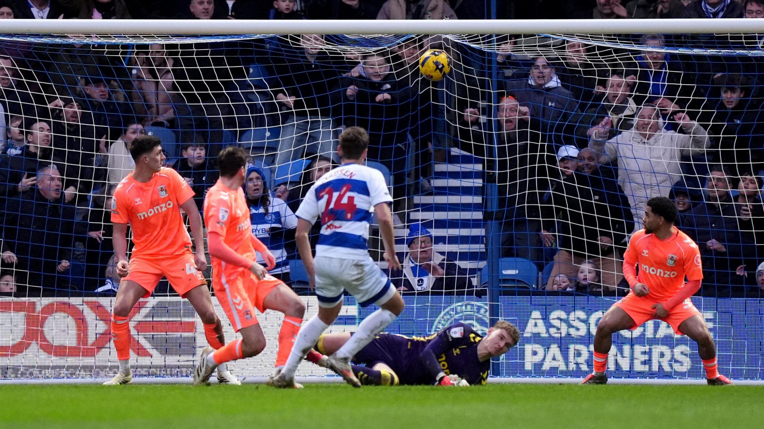 Nicolas Madsen blasts in QPR's winning goal