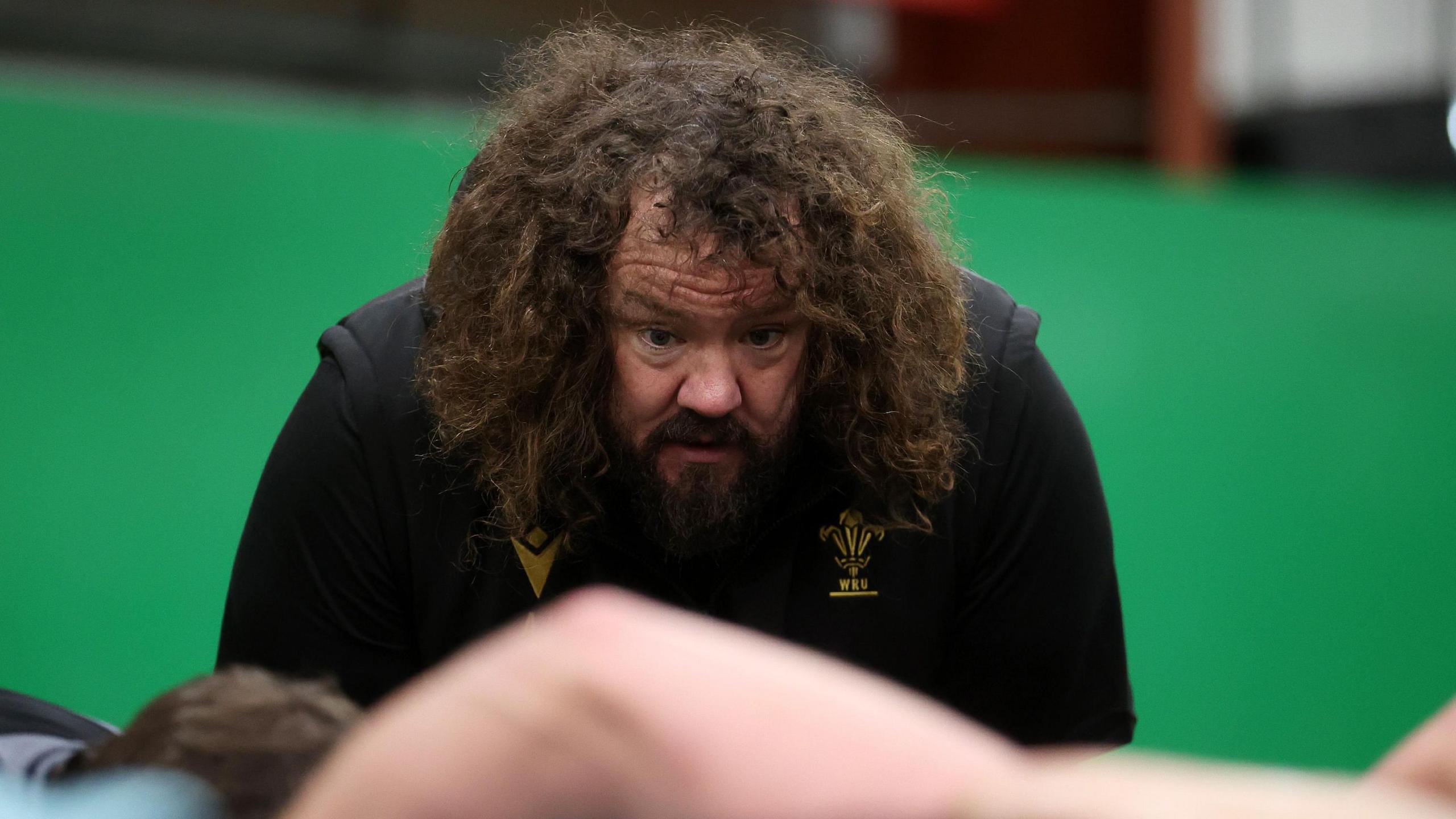 Adam Jones in training with Wales