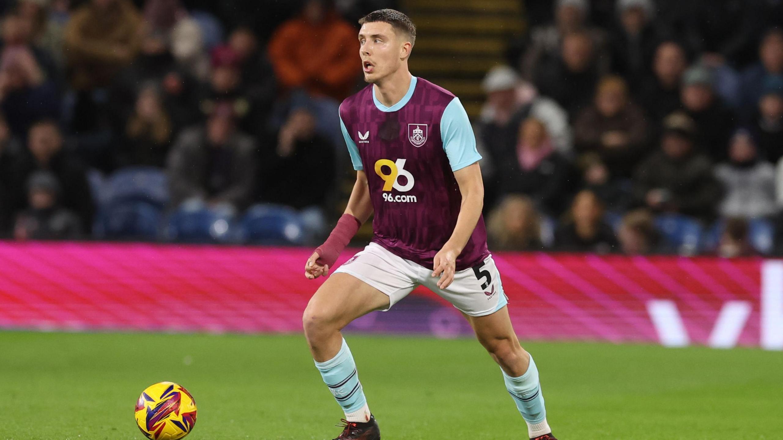 Maxime Esteve in action for Burnley