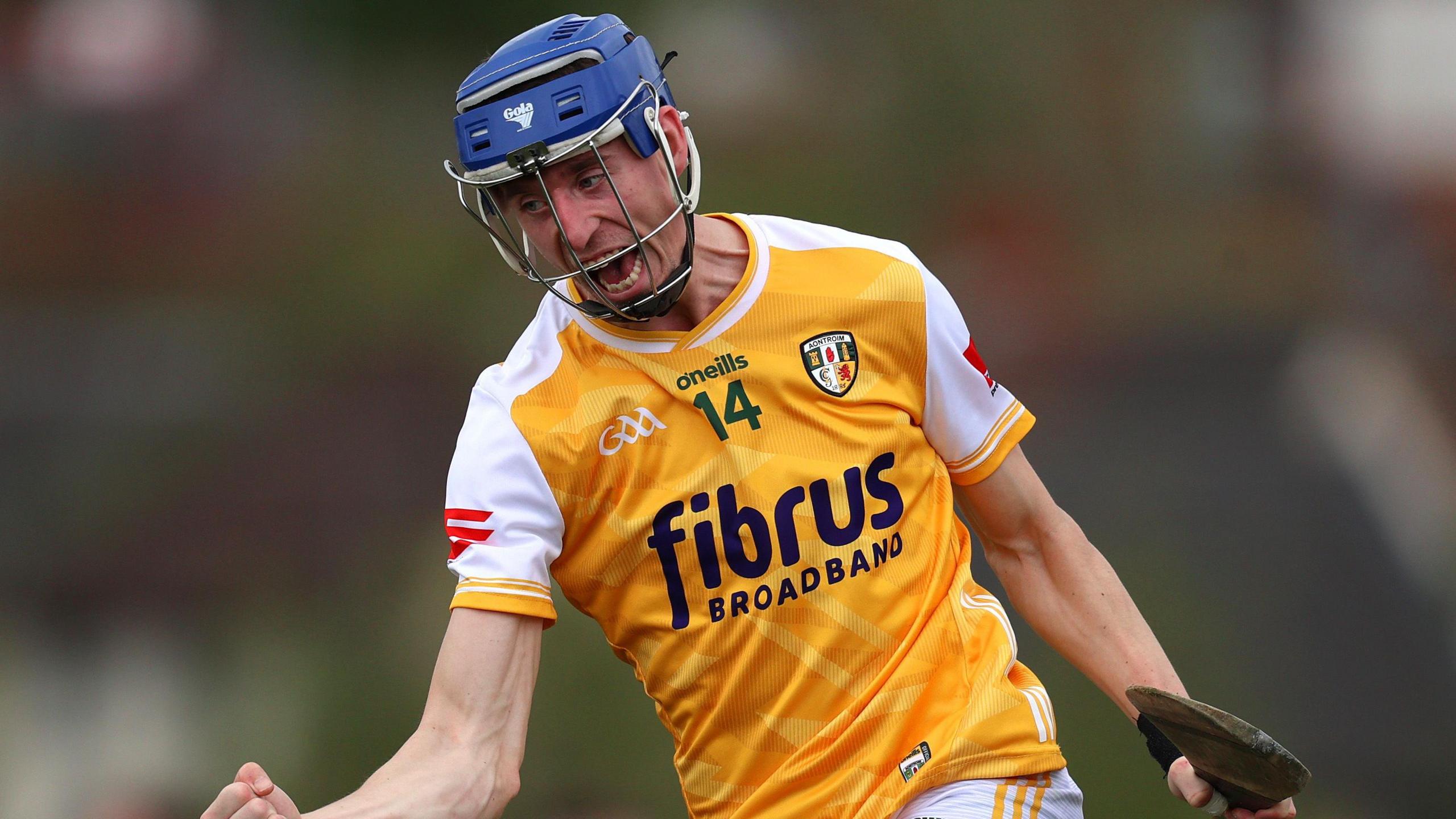 James McNaughton celebrates scoring a goal