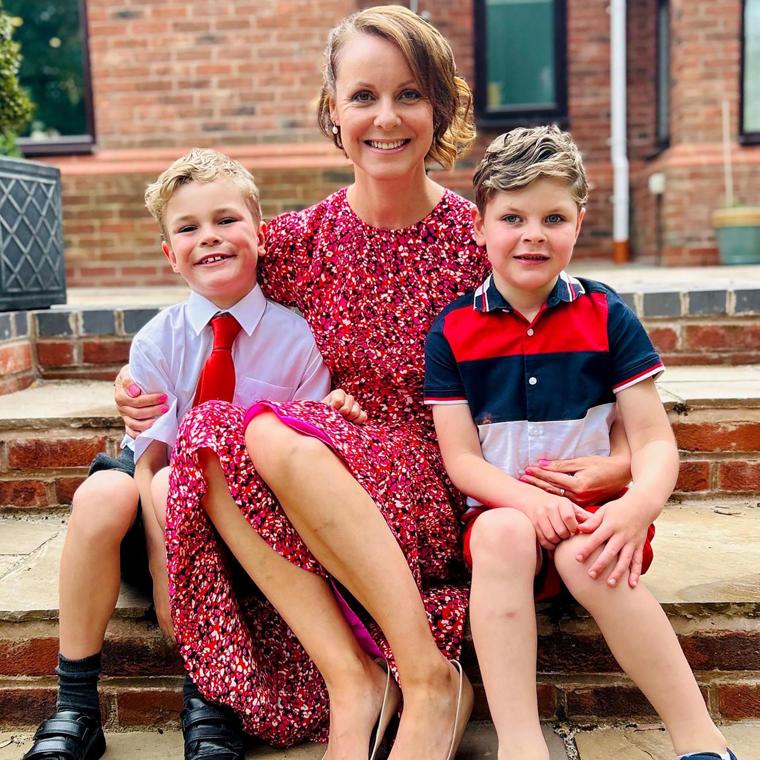 Lindsey McQueen with sons Alex and Ross