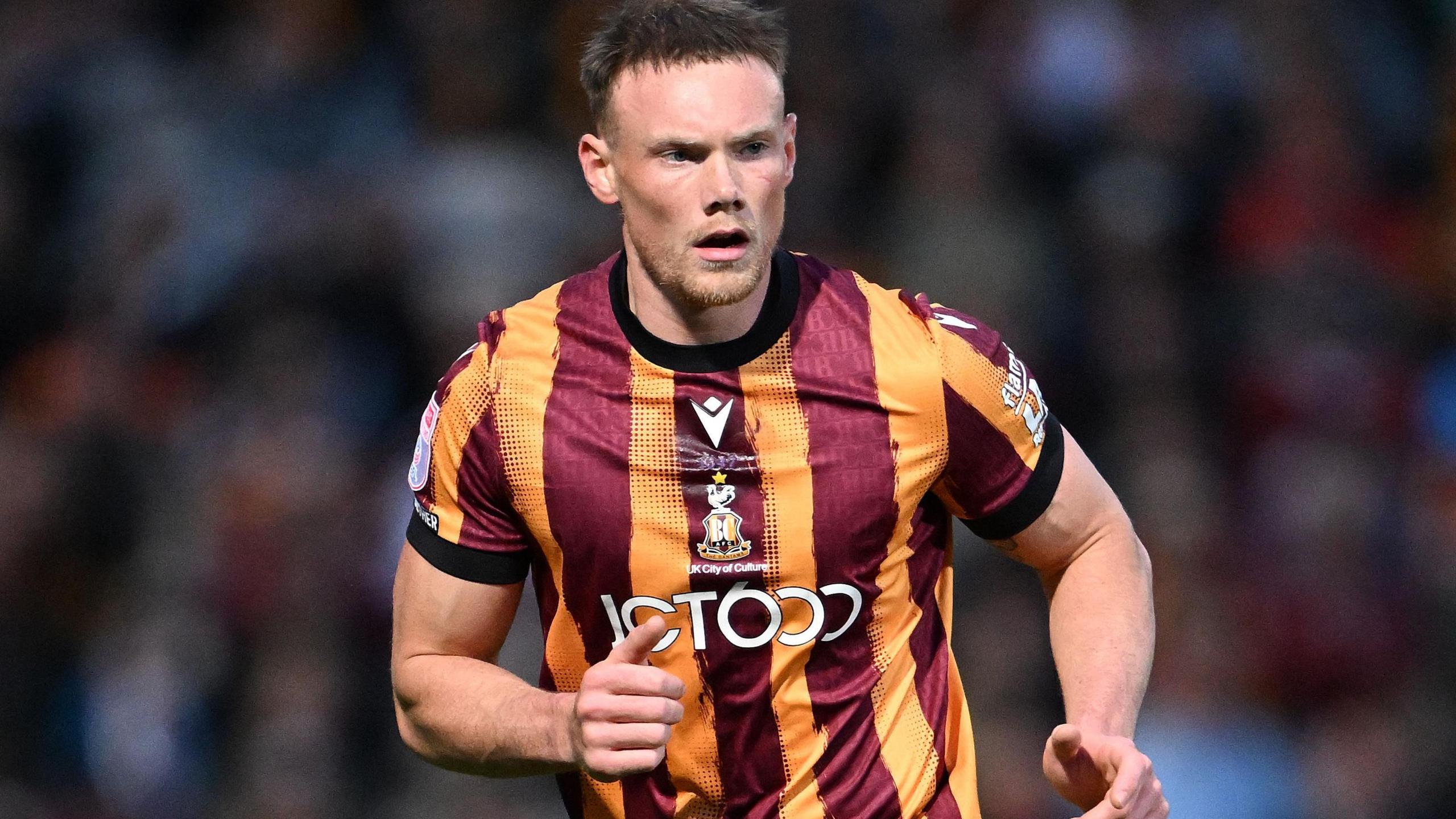 Ciaran Kelly in action for Bradford City