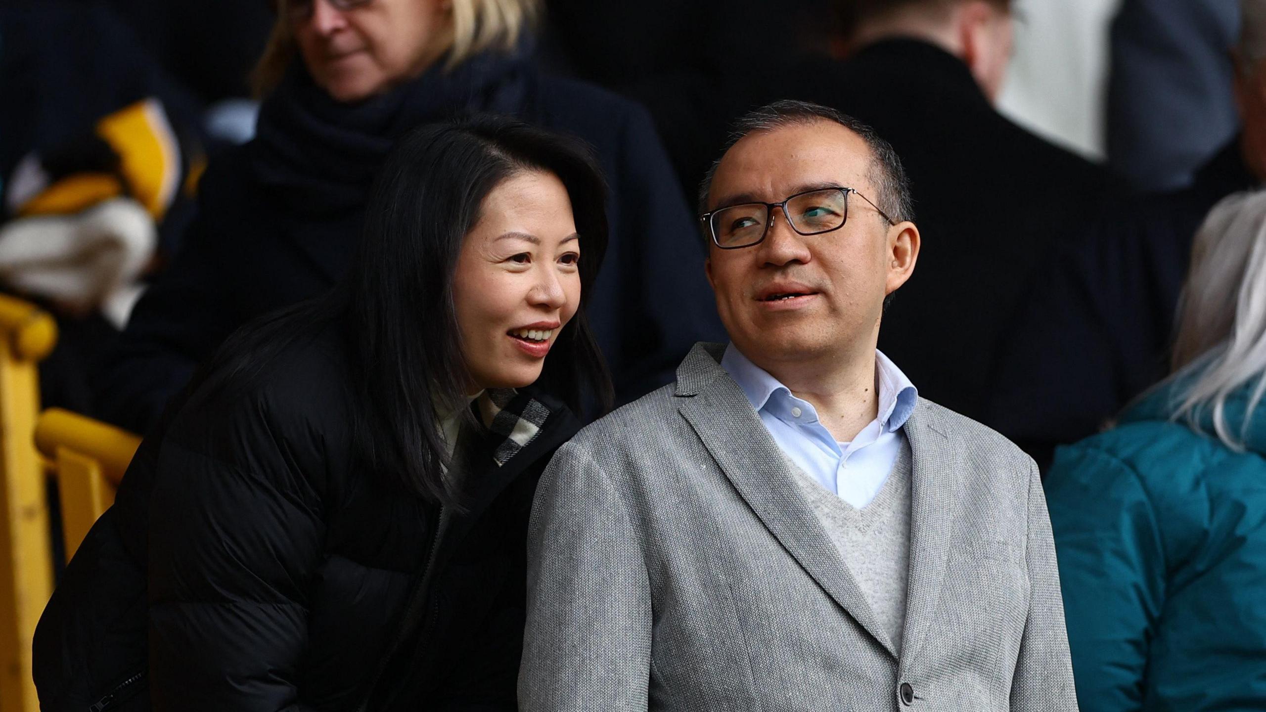 Jeff Shi at a football match in Wolverhampton