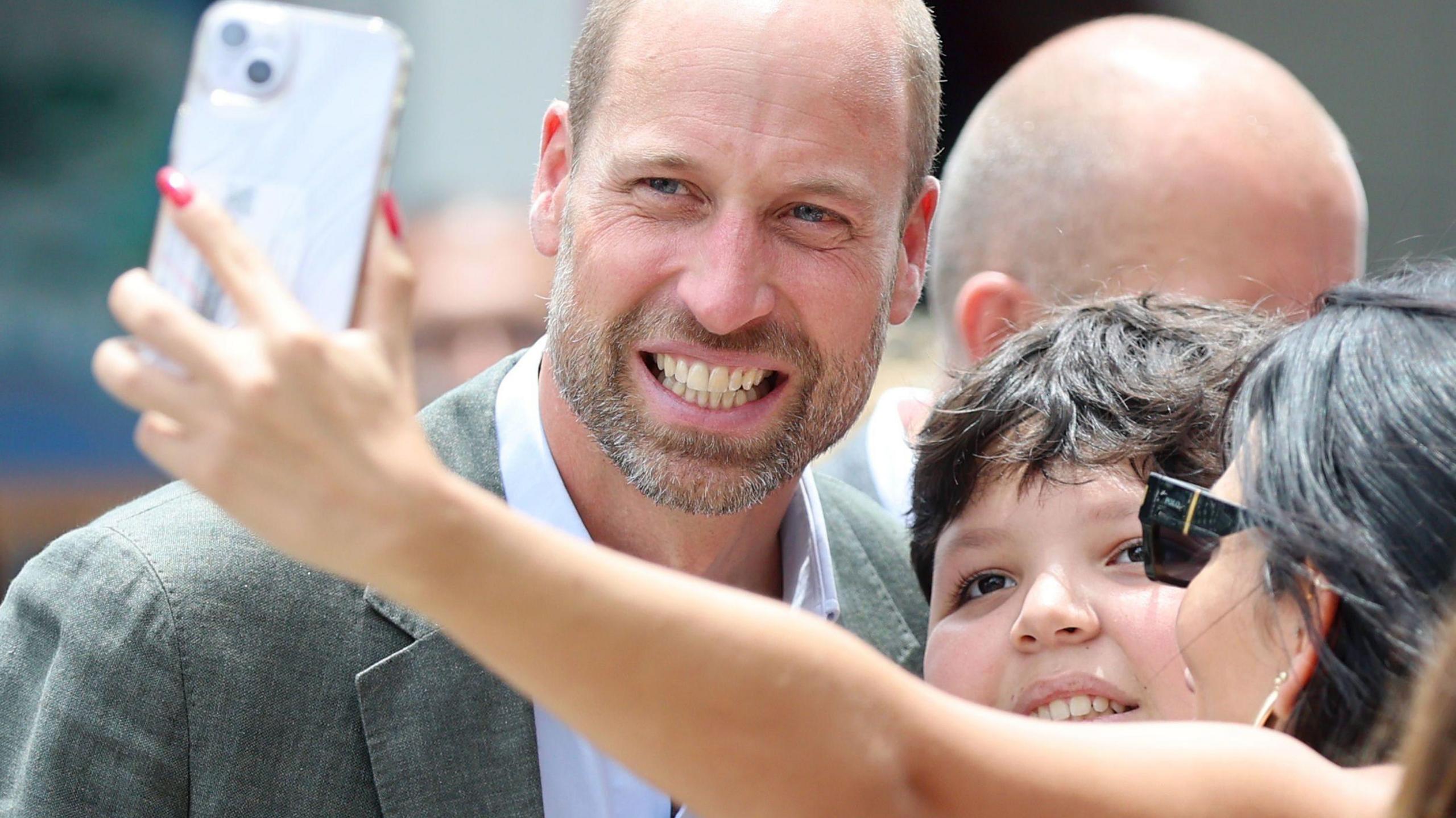 Prince William poses for selfie in Brazil.