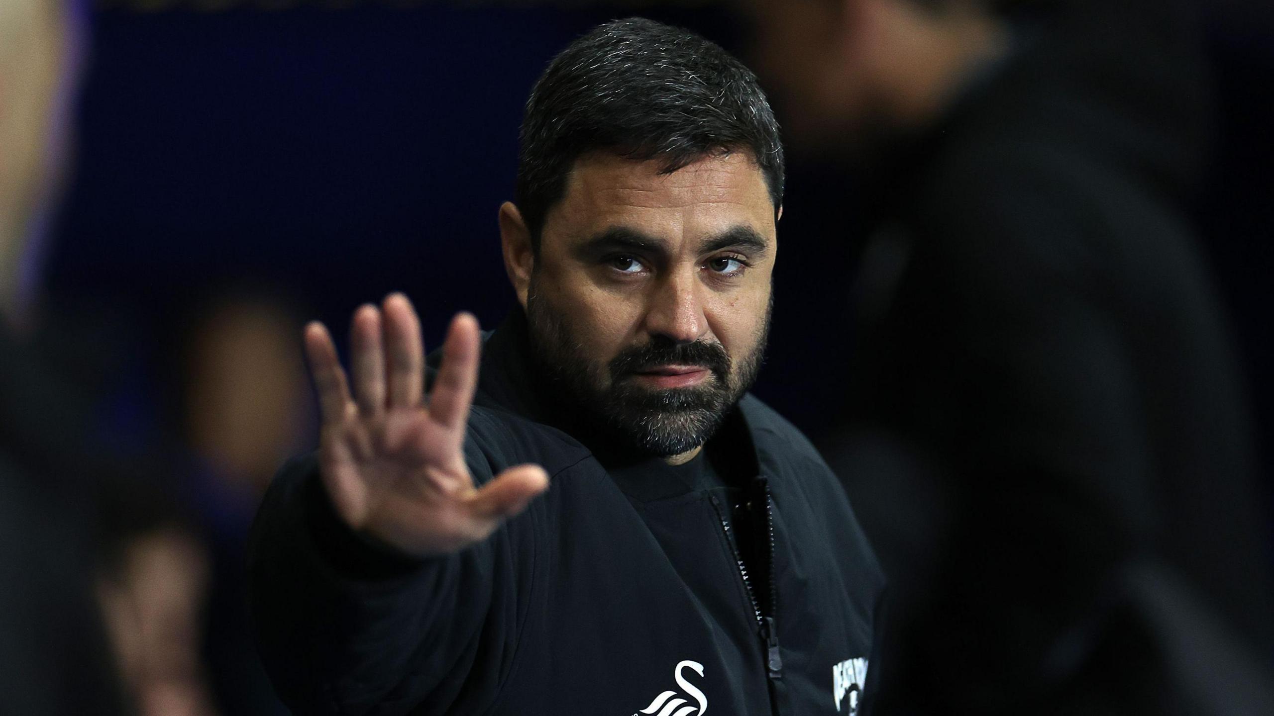 Vitor Matos gestures on the touchline