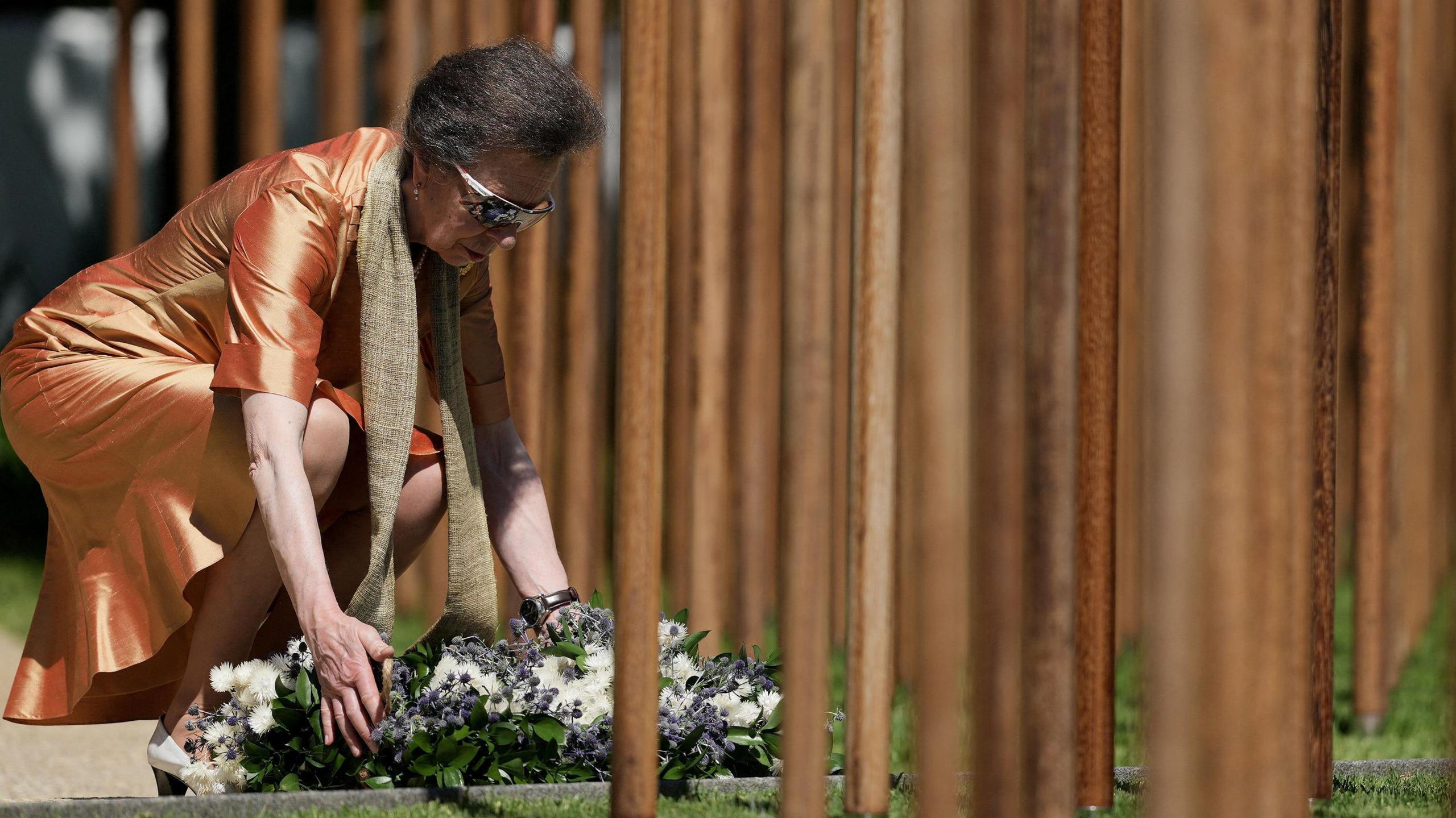 Princess Anne laid a wreath at the Cape Town Labour Corps Memorial