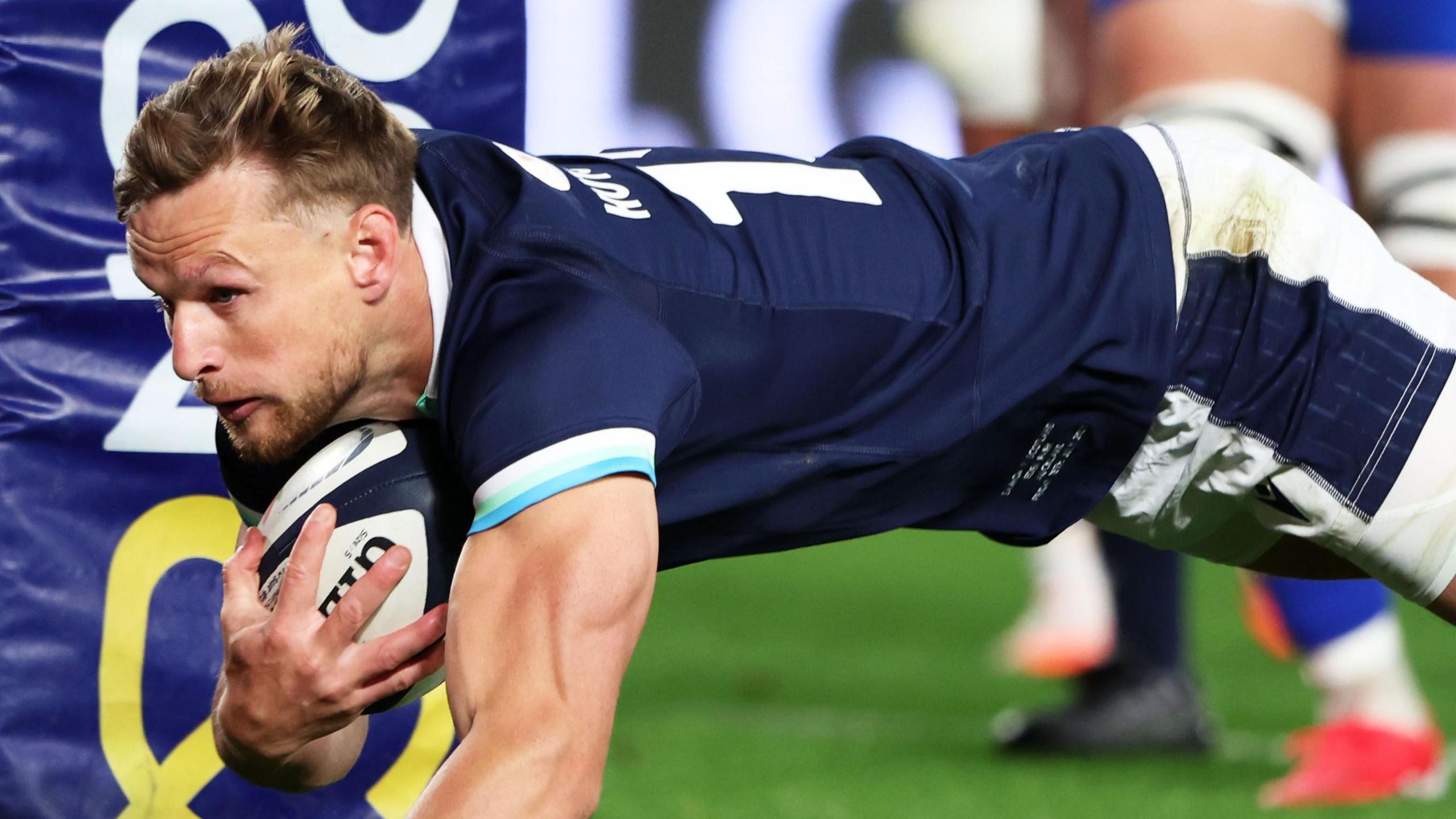 Scotland's Rory Hutchinson in action against New Zealand