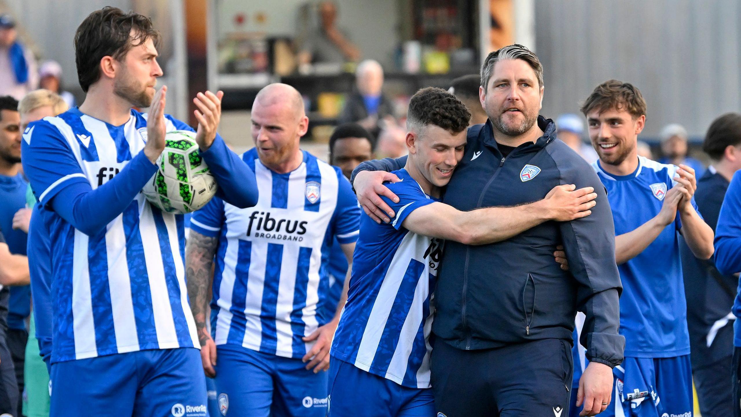 Ruaidhri Higgins celebrating 